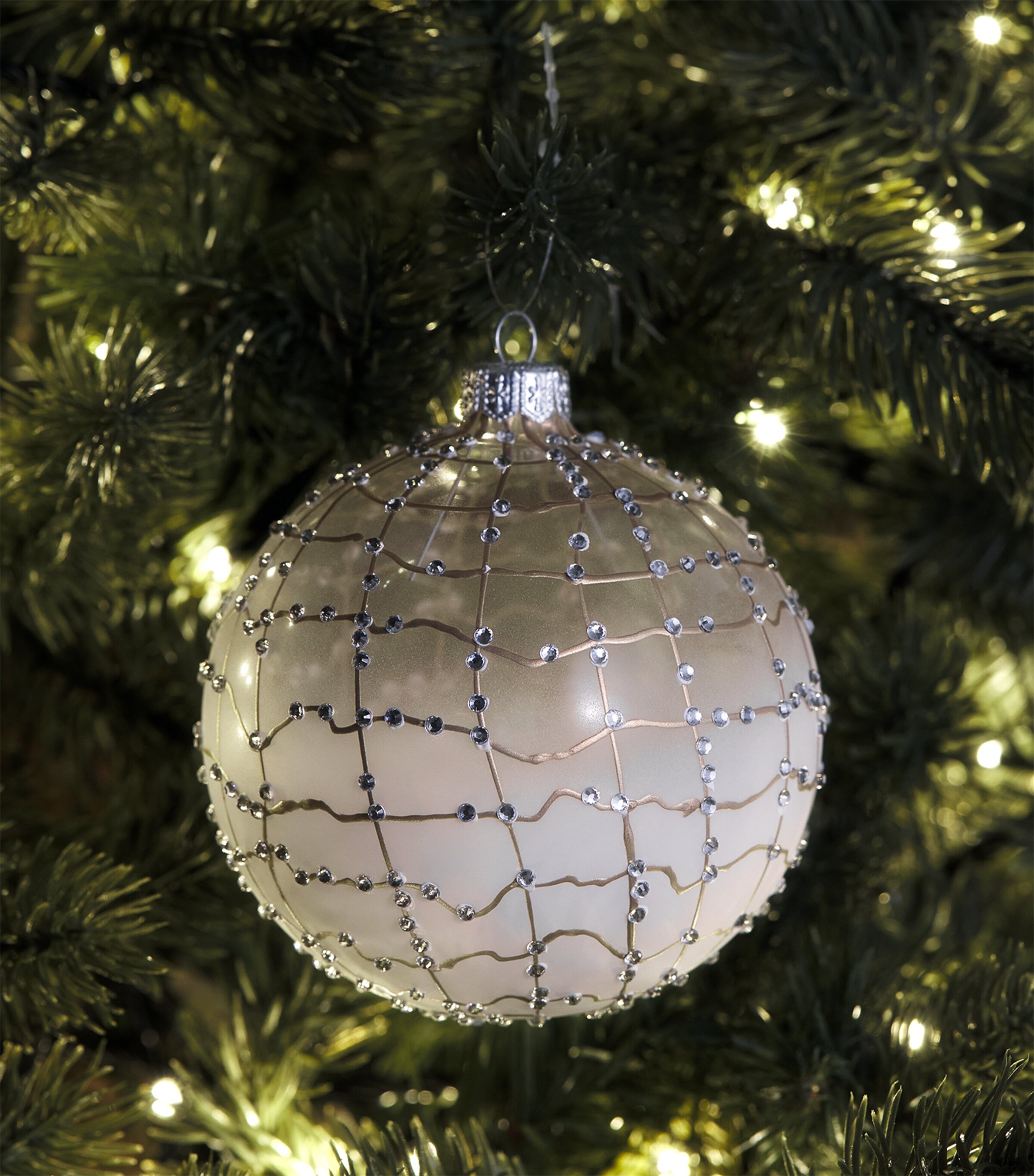 Harrods Crystal-Embellished Ombré Bauble Clr Glss + Whe Shade Image 3