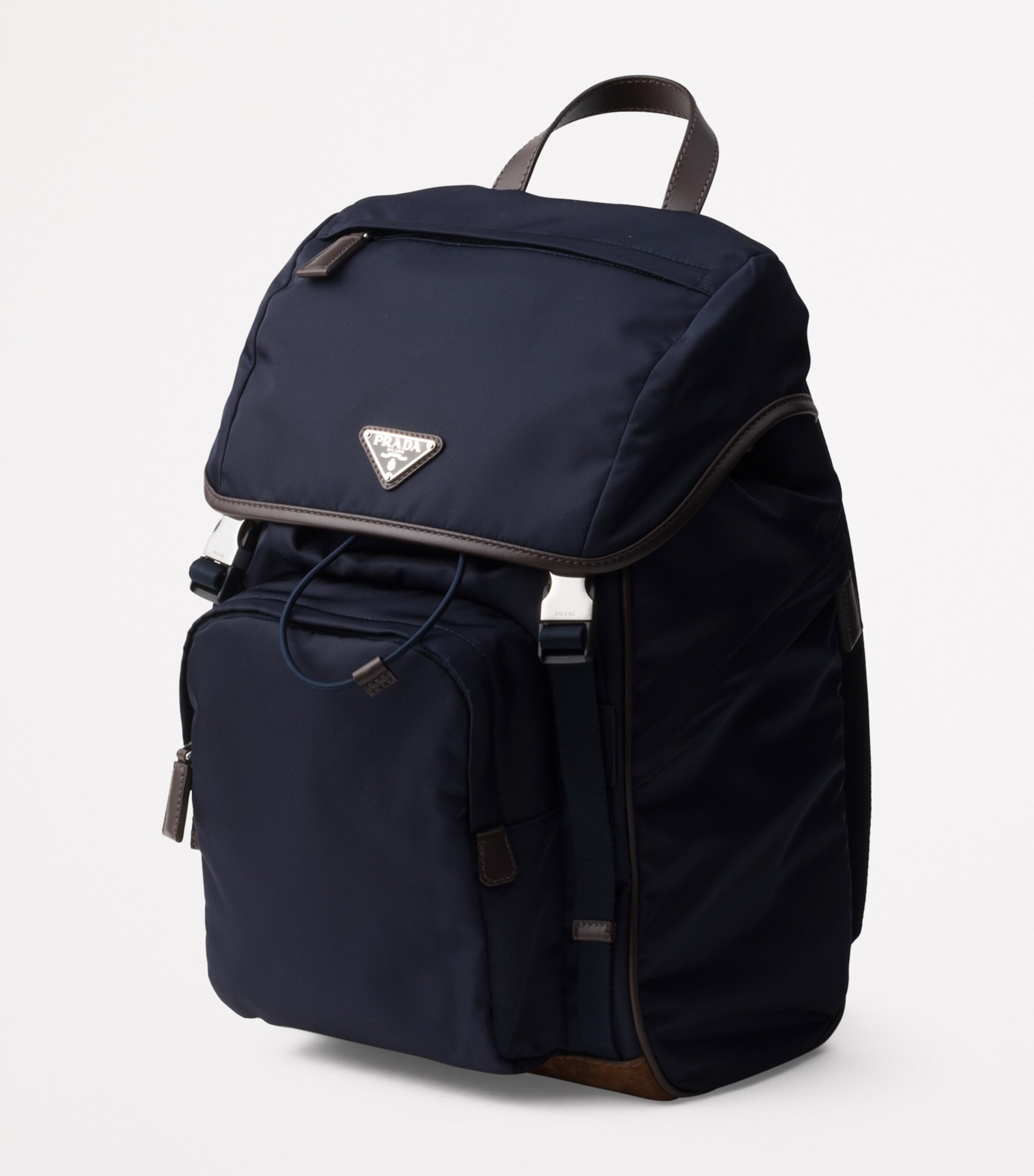 Re-Nylon and Leather Backpack F0C1B Image 3