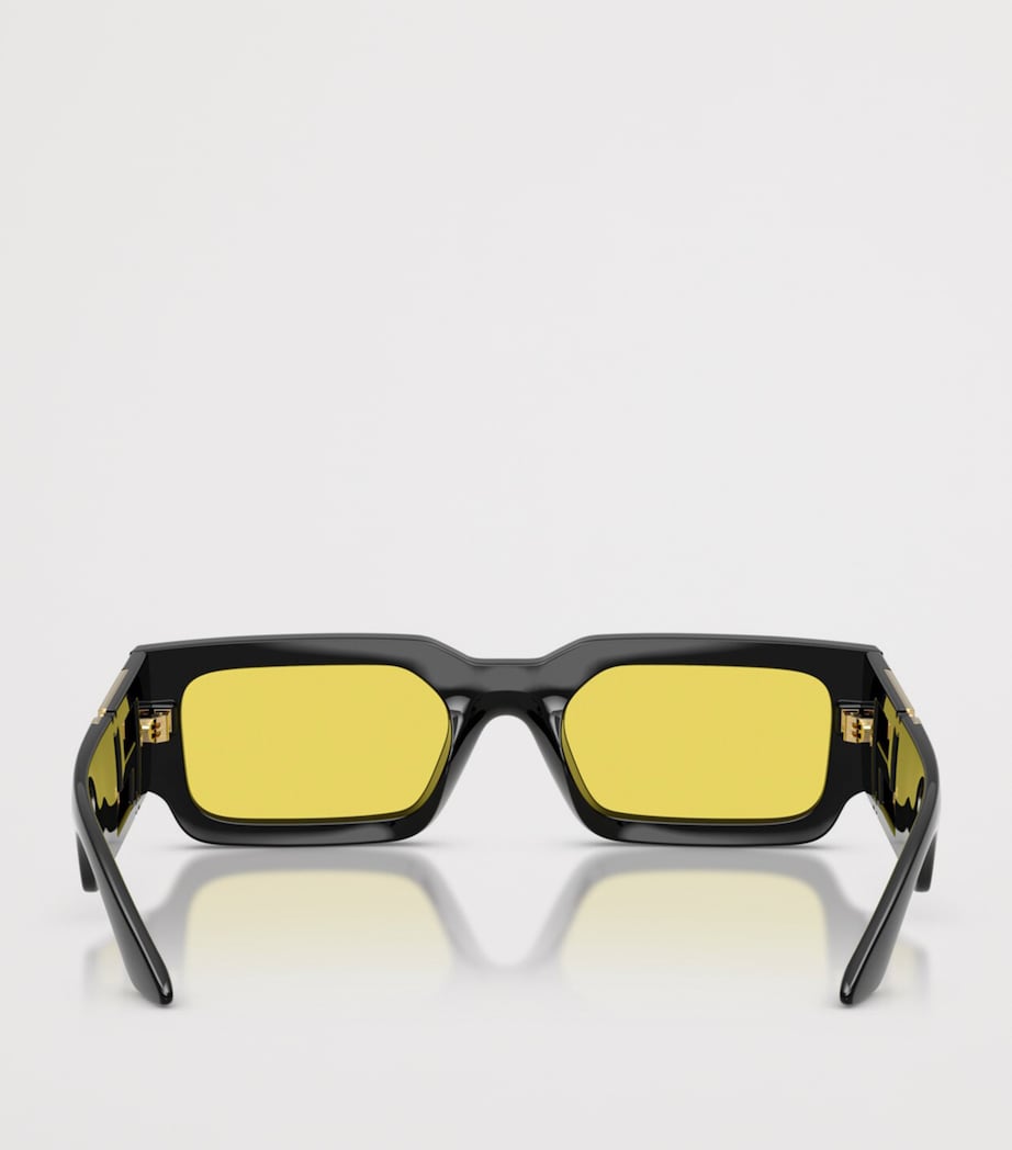 Versace Greca Maxi Rectangle Sunglasses Black Image 4