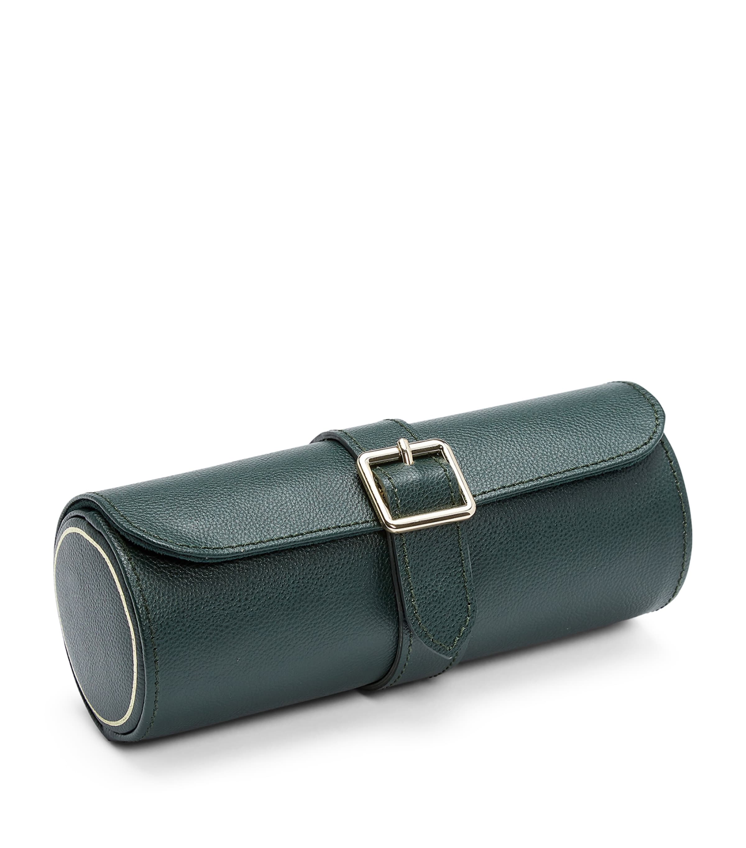 Vegan Leather Triple Watch Roll GREEN Image 6