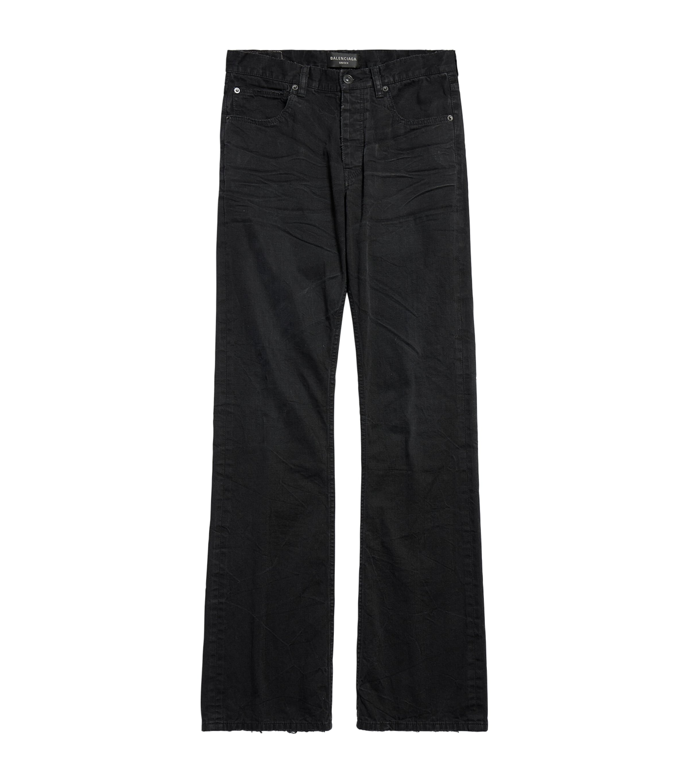 Balenciaga Low-waist Straight Jeans In Black