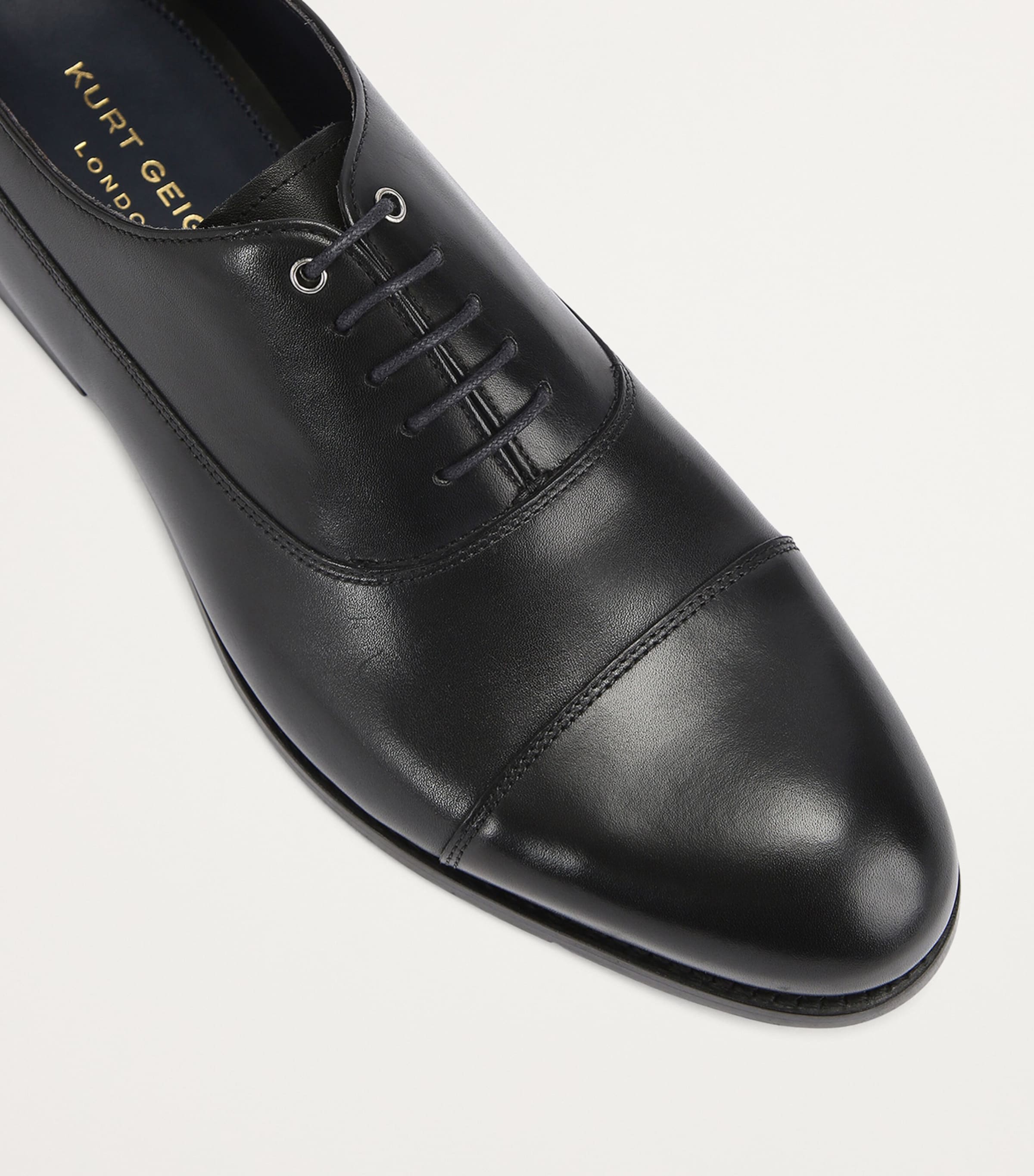 Leather Sloane Oxford Shoes BLACK Image 3