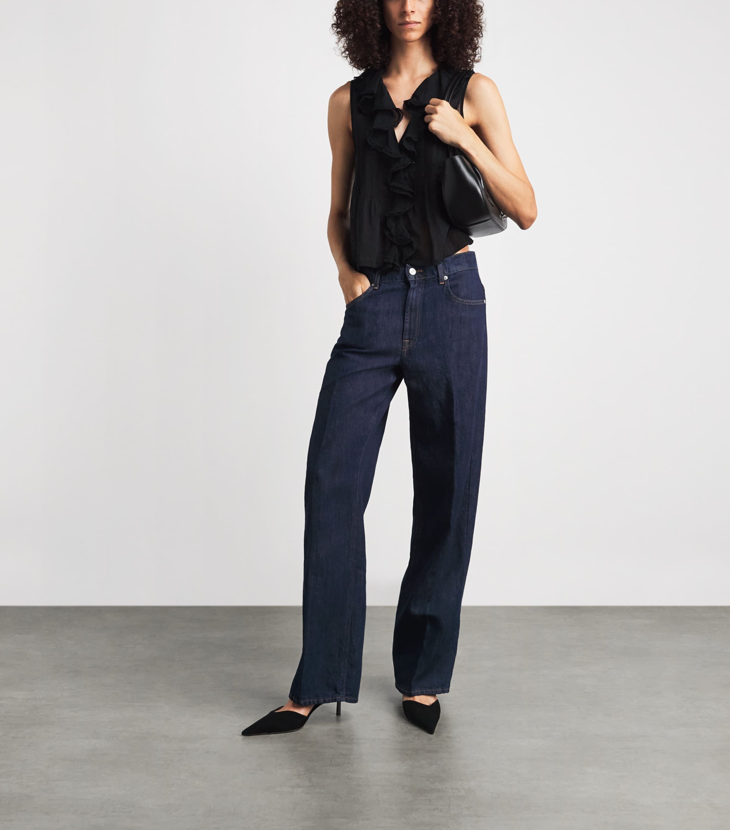 7 For All Mankind Womens Stovepipe High-Rise Straight Jeans Blossom Image 2