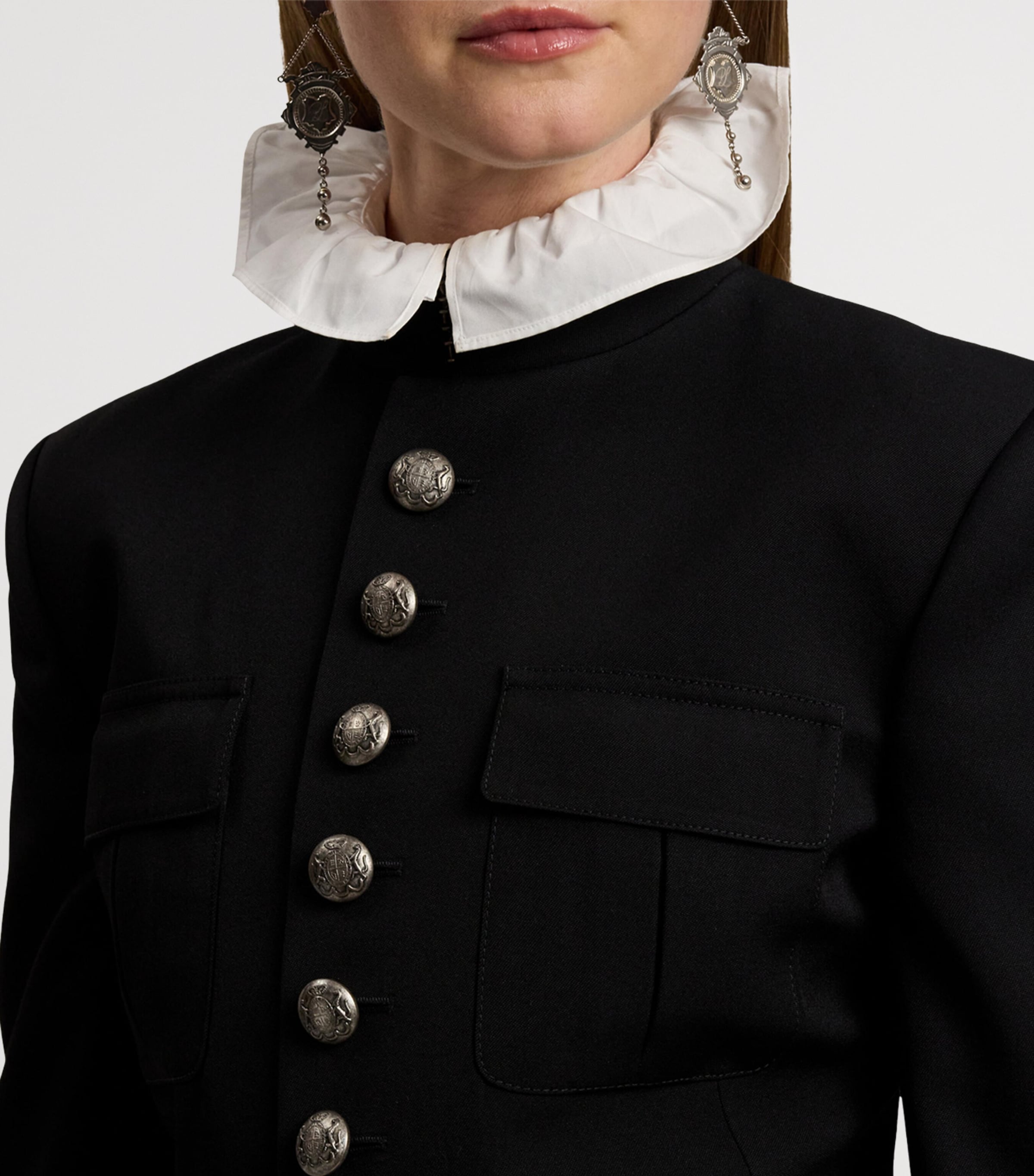 Wool Grain de Poudre Eliza Jacket BLACK Image 8