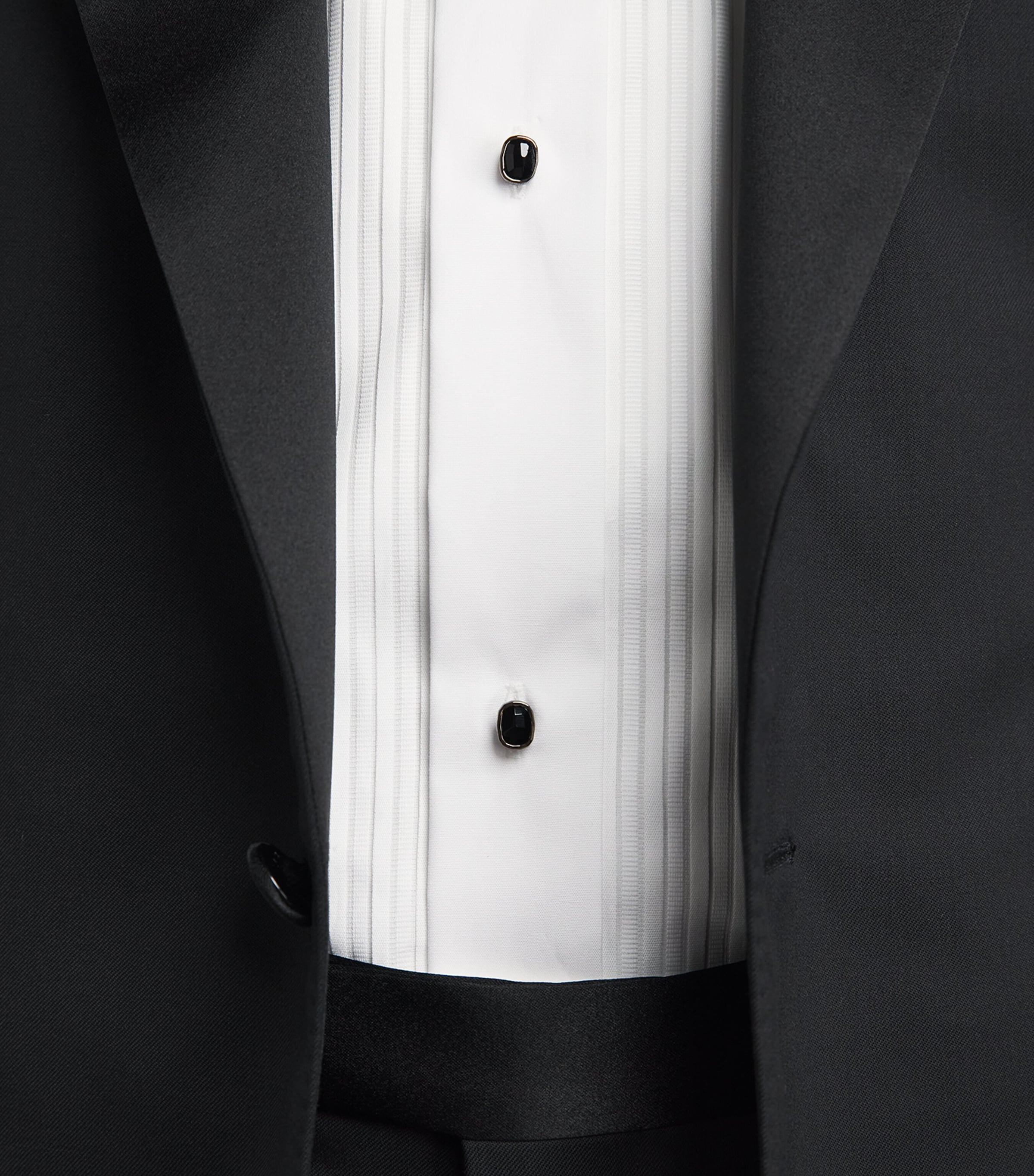 Babette Wasserman Black Rhodium-Plated Swarovski Crystal Cufflinks Black Image 2