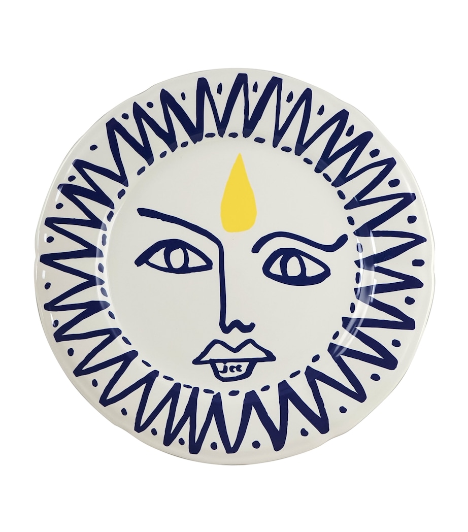 Set of 6 L'Archipel Sentimental Dinner Plates (27cm) WHITE, BLUE Image 3