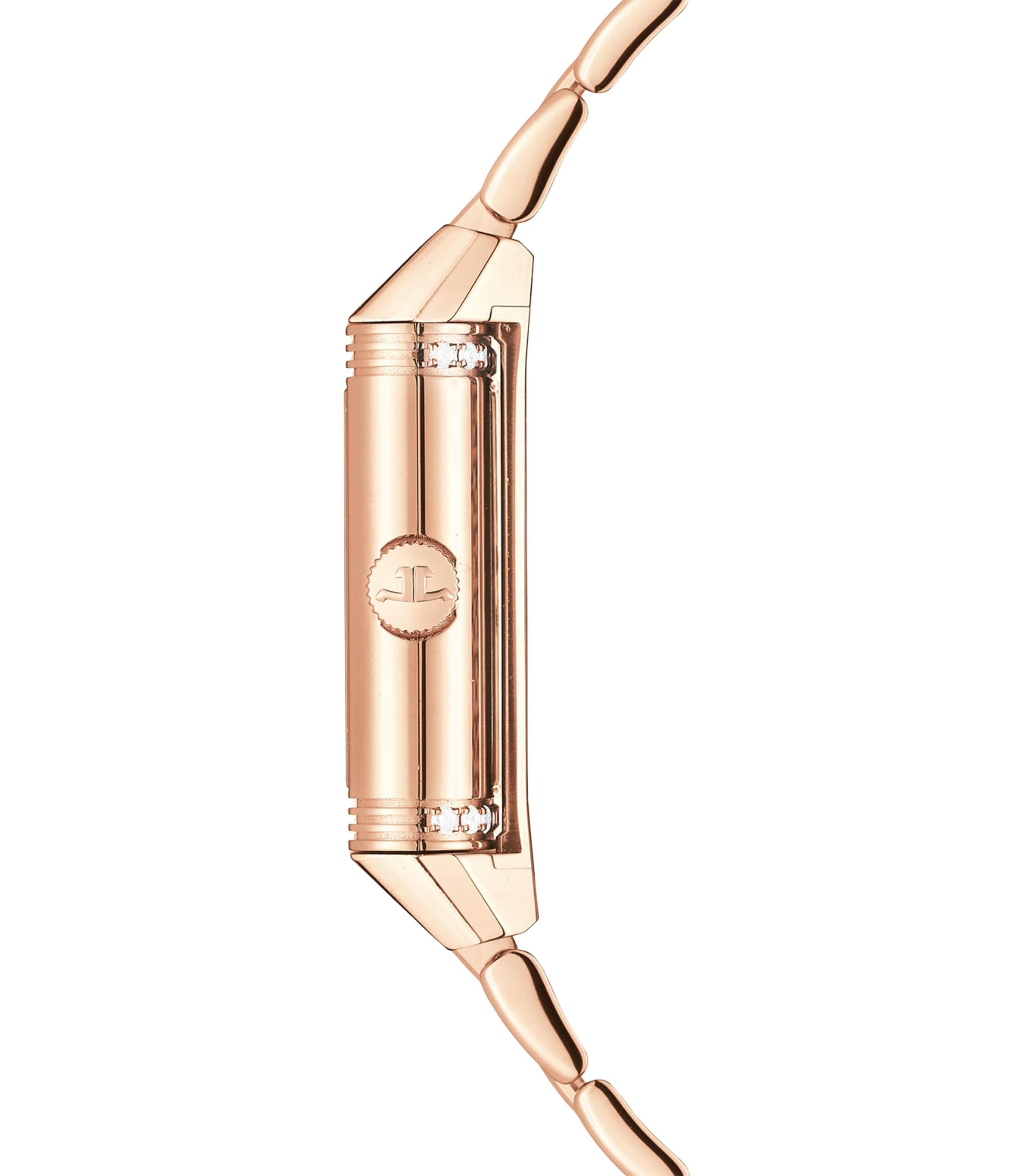 Small Rose Gold and Diamond Reverso Classic Duetto Watch 21mm PINK GOLD Image 4