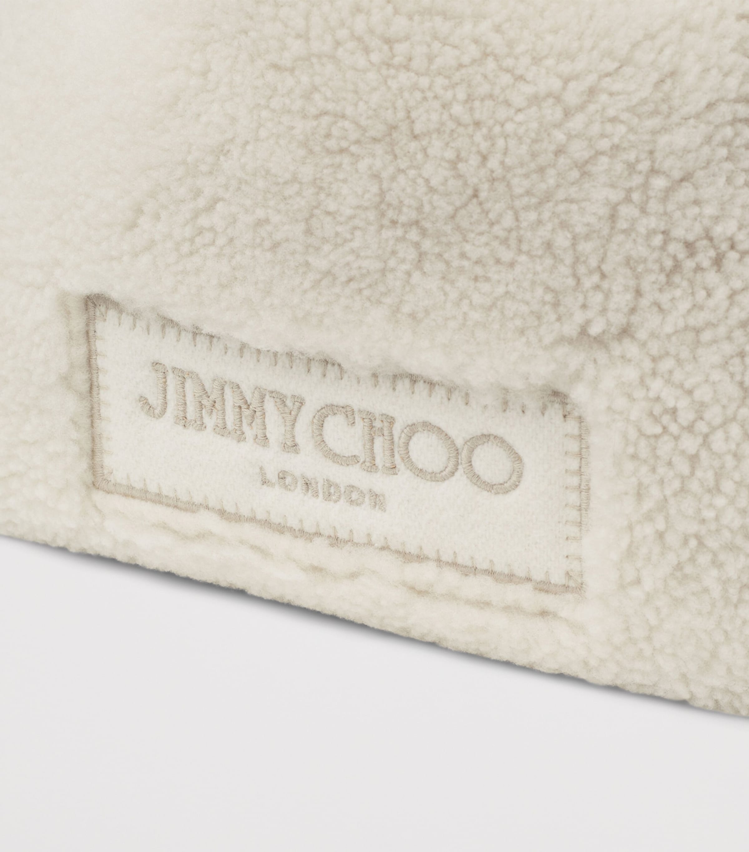 Jimmy Choo Shearling Drawstring Mini Bag Natural/black/light Image 5