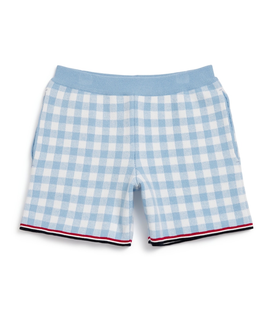 Gingham Split-Hem Shorts (2-12 Years) LIGHT BLUE Image 1