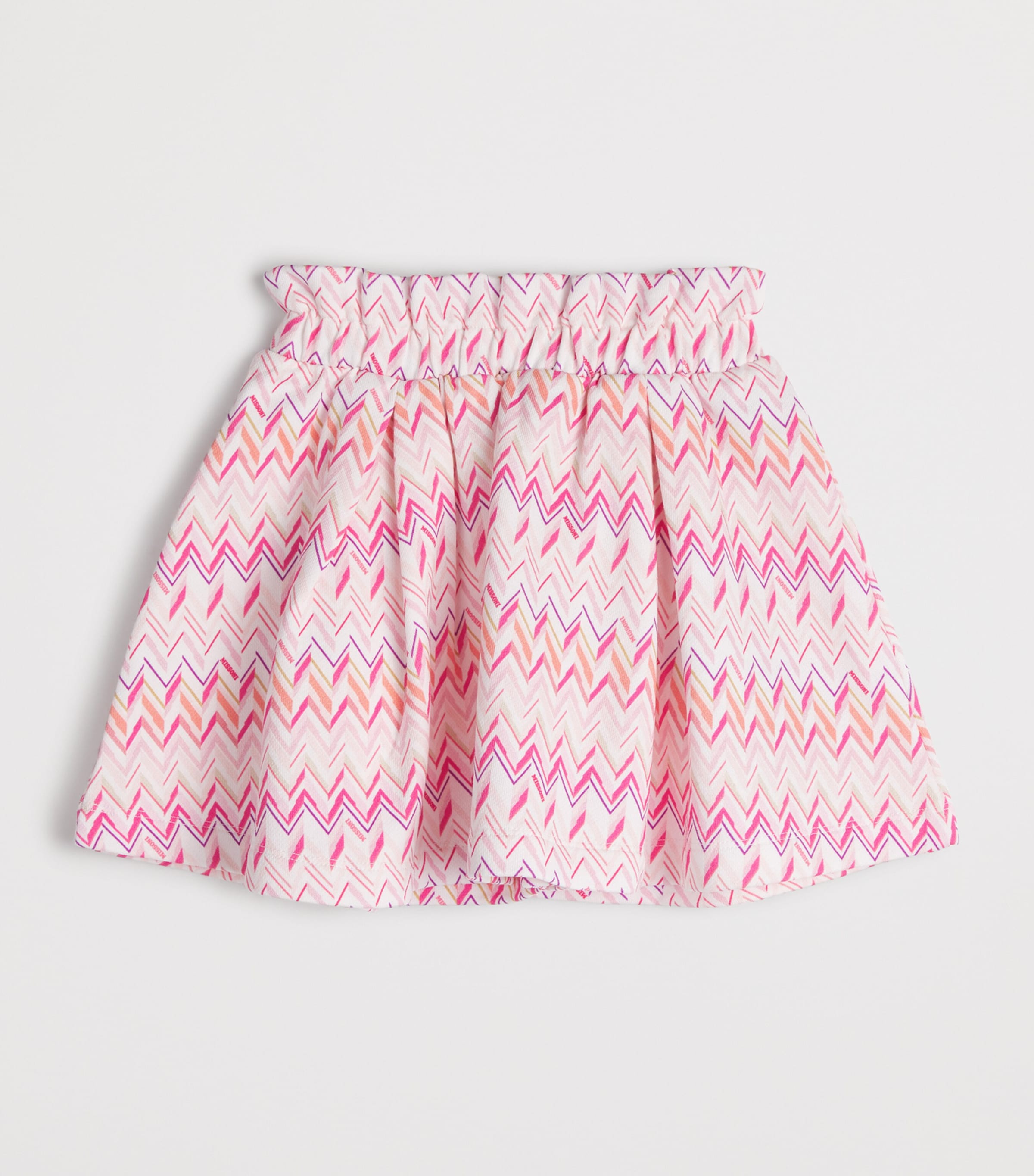 Zigzag Print Skirt (4-14 Years) 100FUWHITE/FUCHSIA Image 2