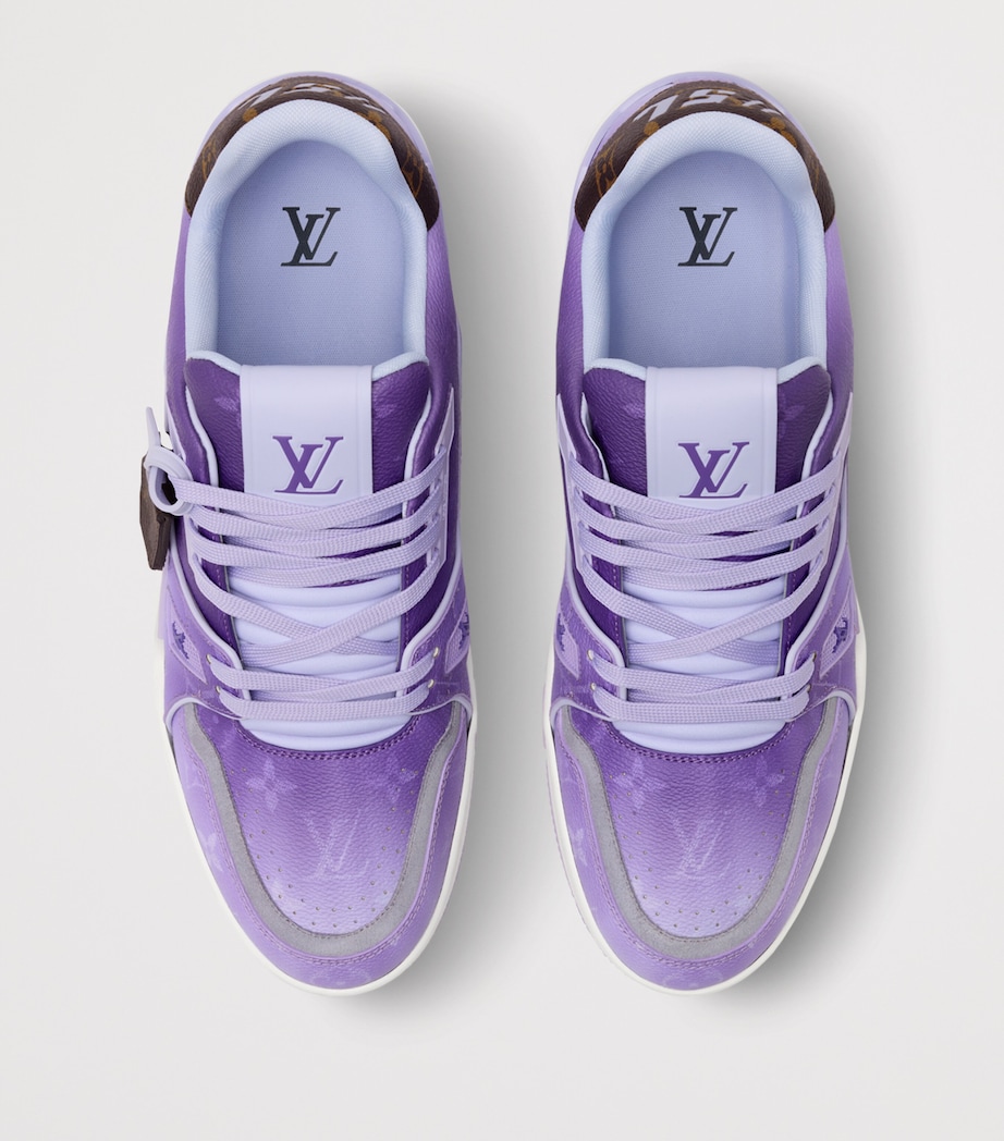LOUIS VUITTON Leather LV Sneakers Purple Monogram Image 3
