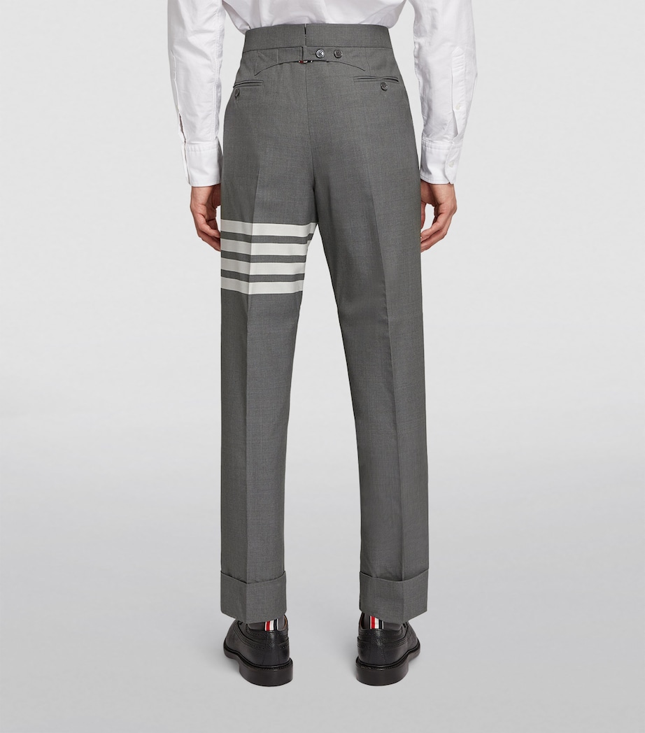 Wool 4-Bar Stripe Tailored Trousers MED GREY Image 4