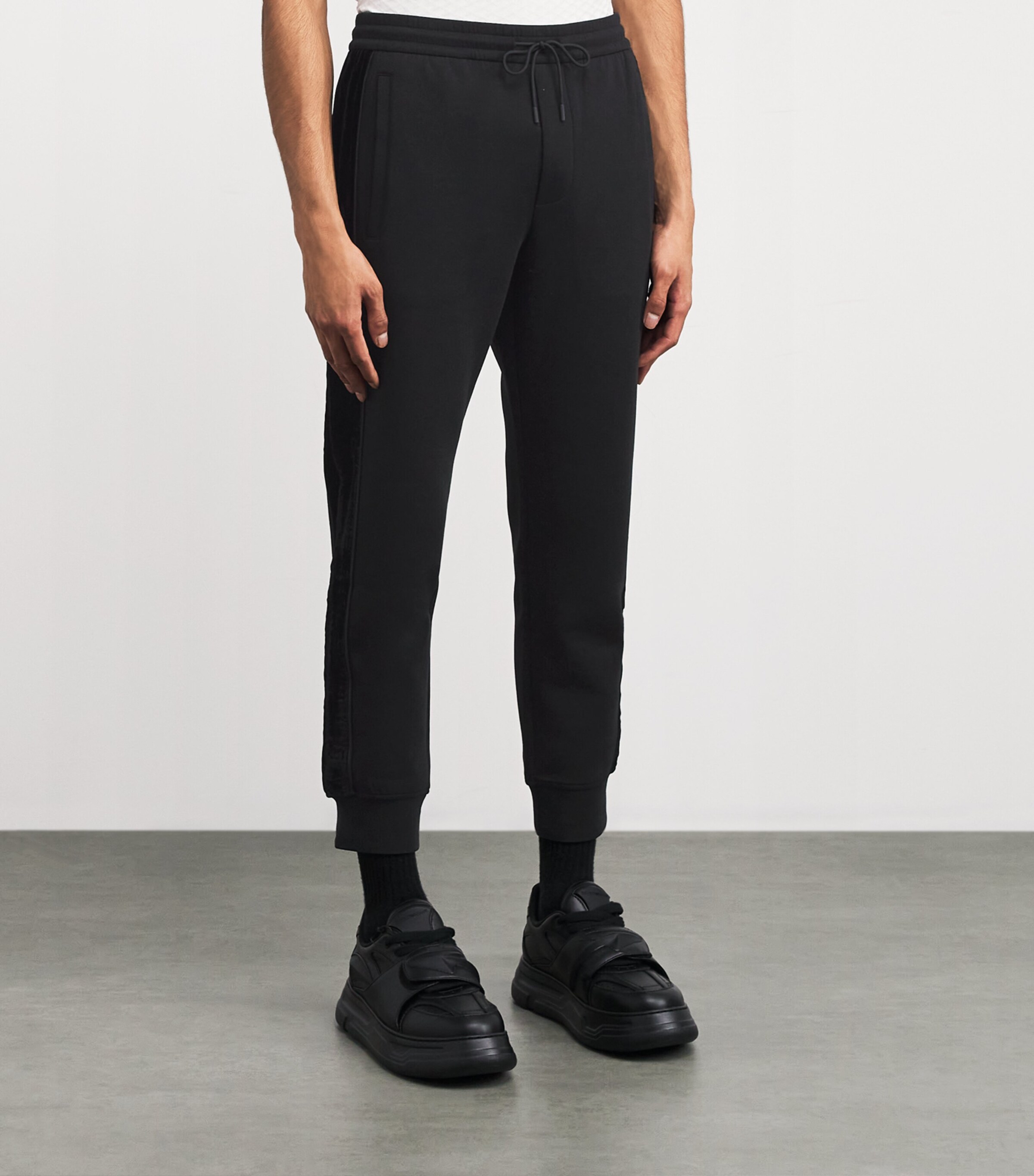 Stretch-Cotton Velvet Sweatpants UC001 Image 3