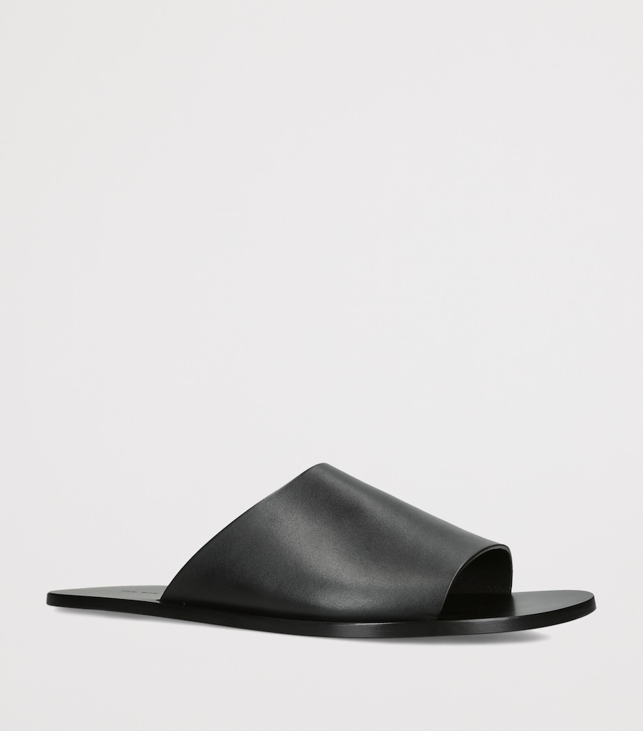 The Row Hugh Suede Slides Black Image 3