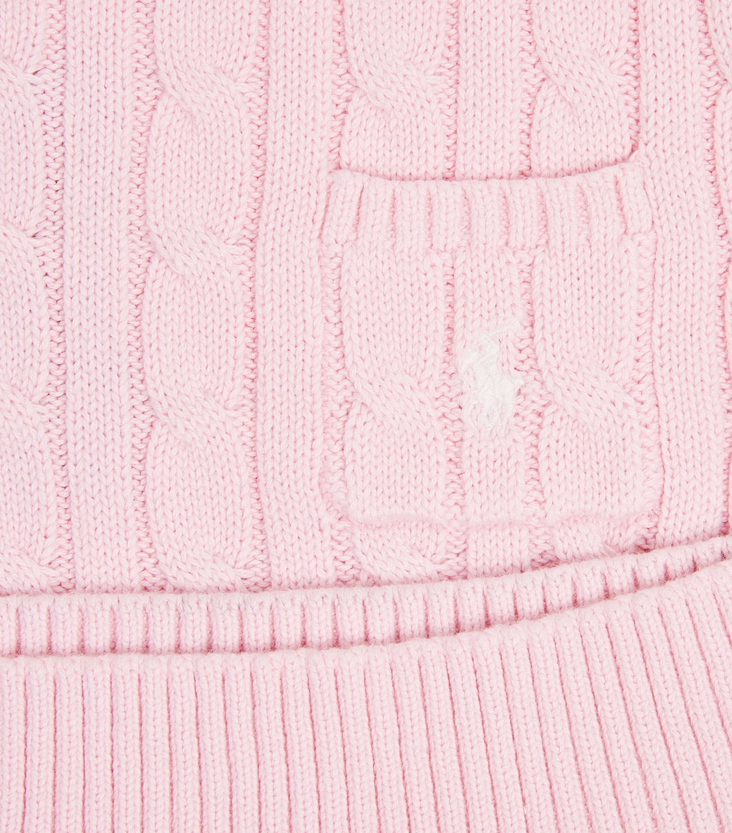 Cotton Cable-Knit Top (7-14 Years) PINK Image 3