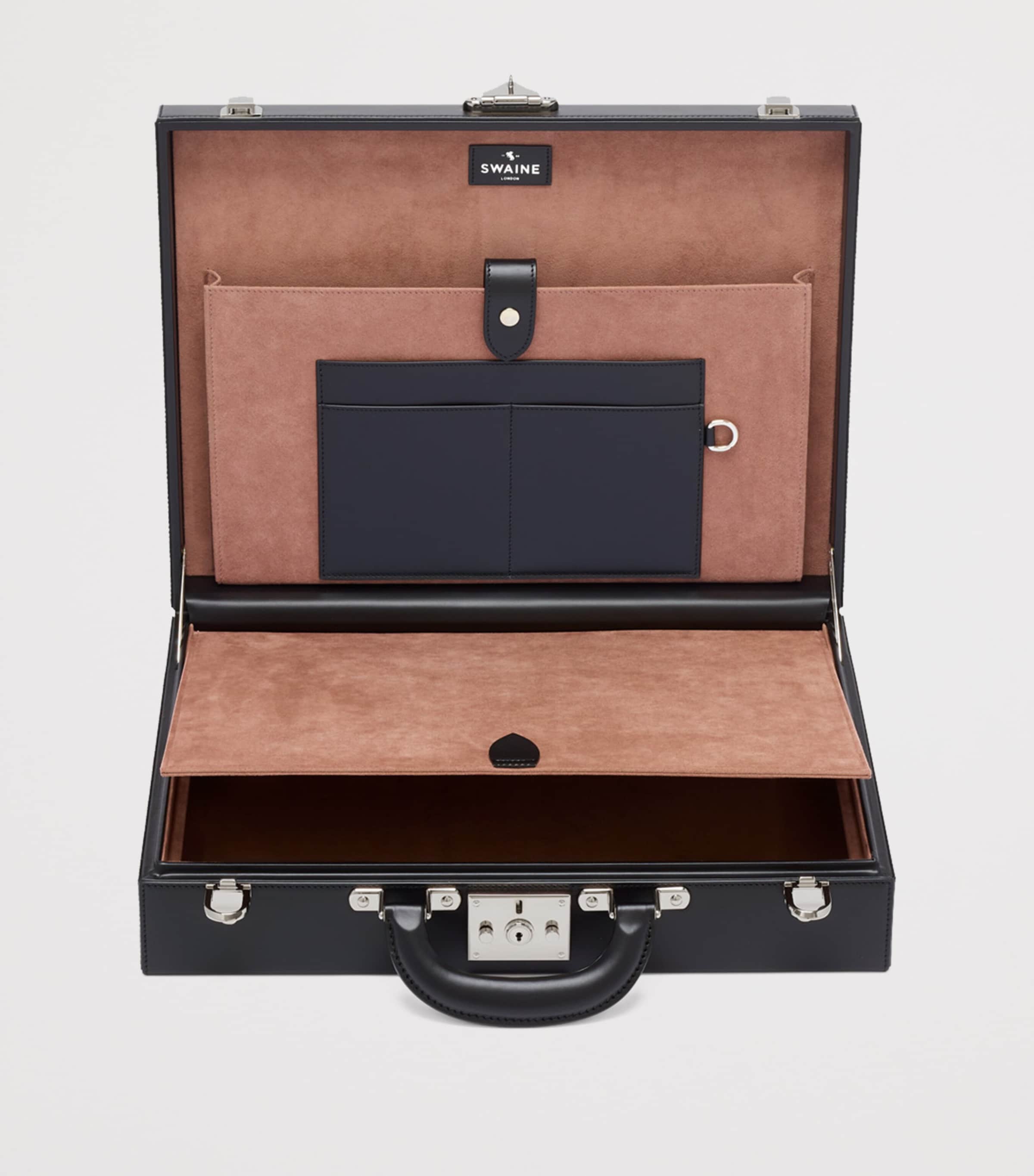 Swaine Leather New Bond Briefcase Black Image 4