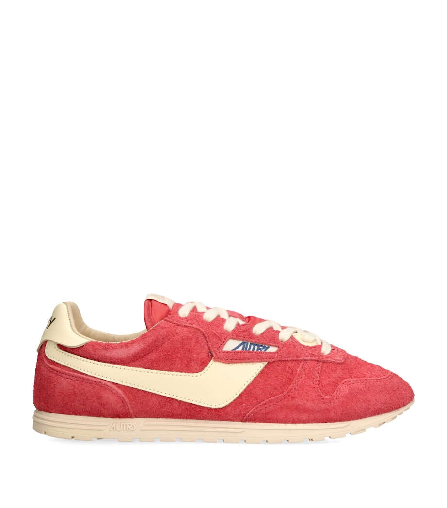 Autry Leather Windspin Low-Top Sneakers Red Image 1