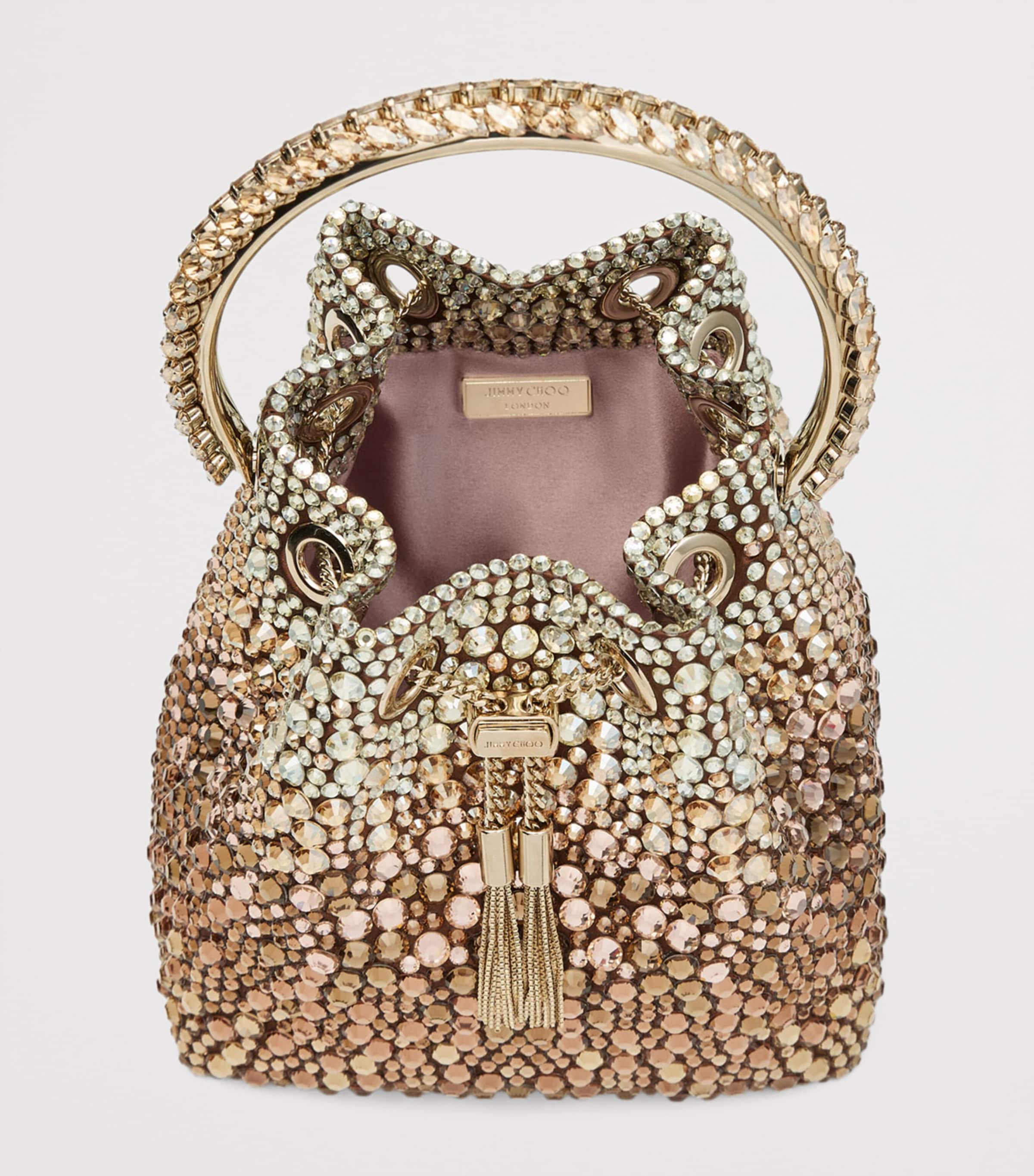Bon Bon Embellished Top-Handle Bag BRONZE/HONEY MIX Image 6