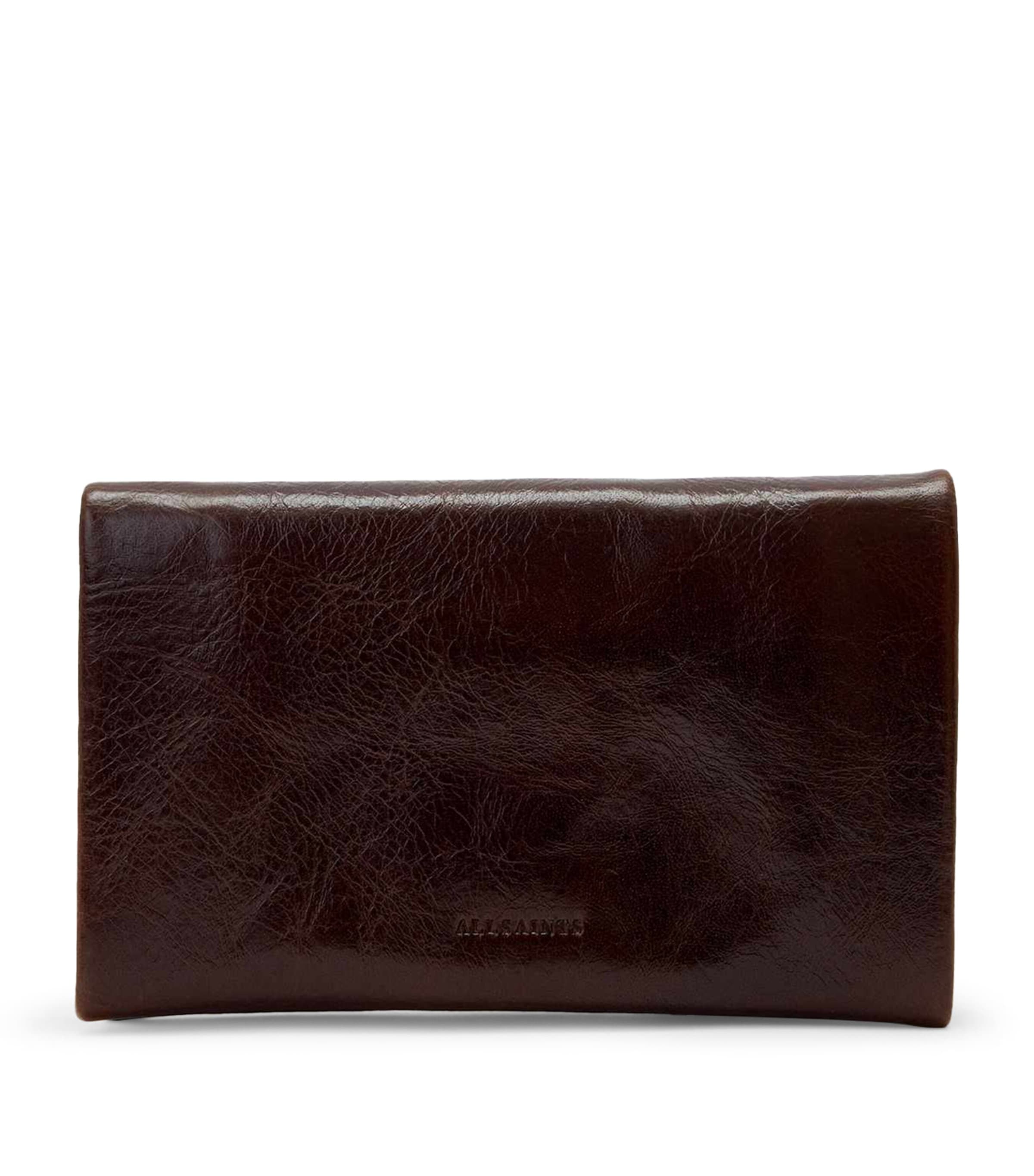 AllSaints Leather Harluna Wallet Cognac Brown Image 1