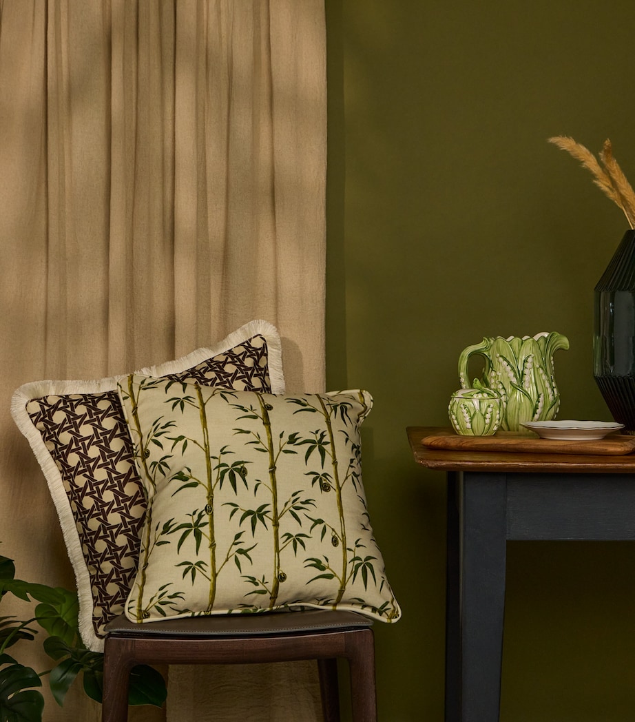 Piped Money Tree Cushion (48cm x 48cm) BAMBOO Image 2