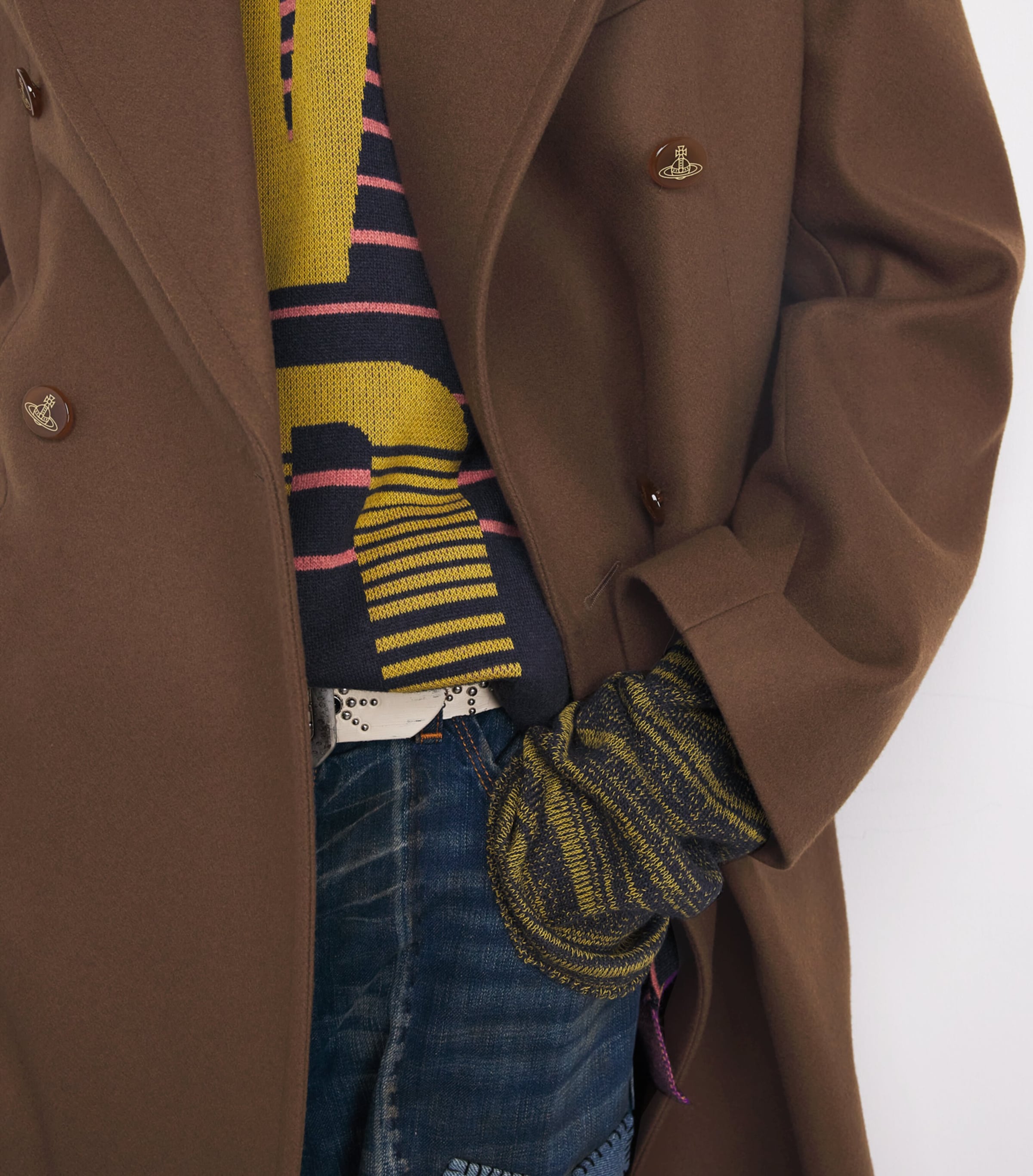 Wool-Cashmere Melton Overcoat D402 CAMEL Image 6