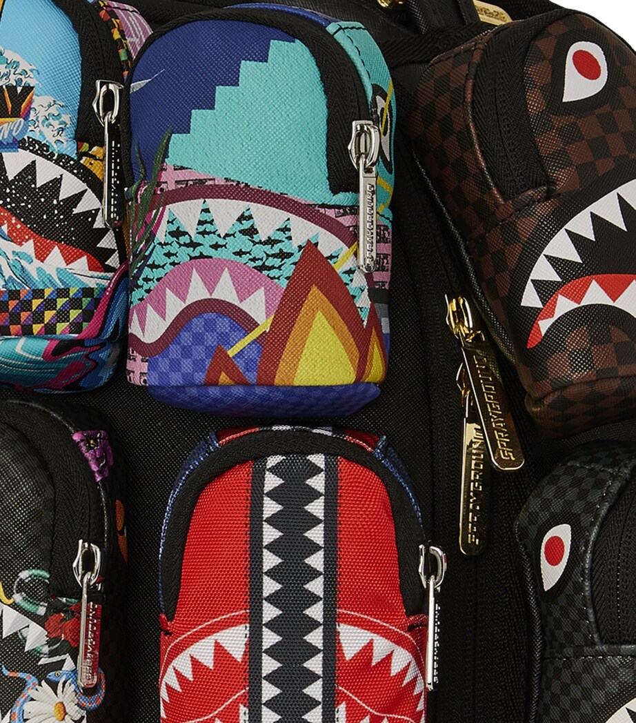 Sprayground Happy Hangry Backpack B7604 – Limited Edition – Men’s – Faux Leather – Multicolor