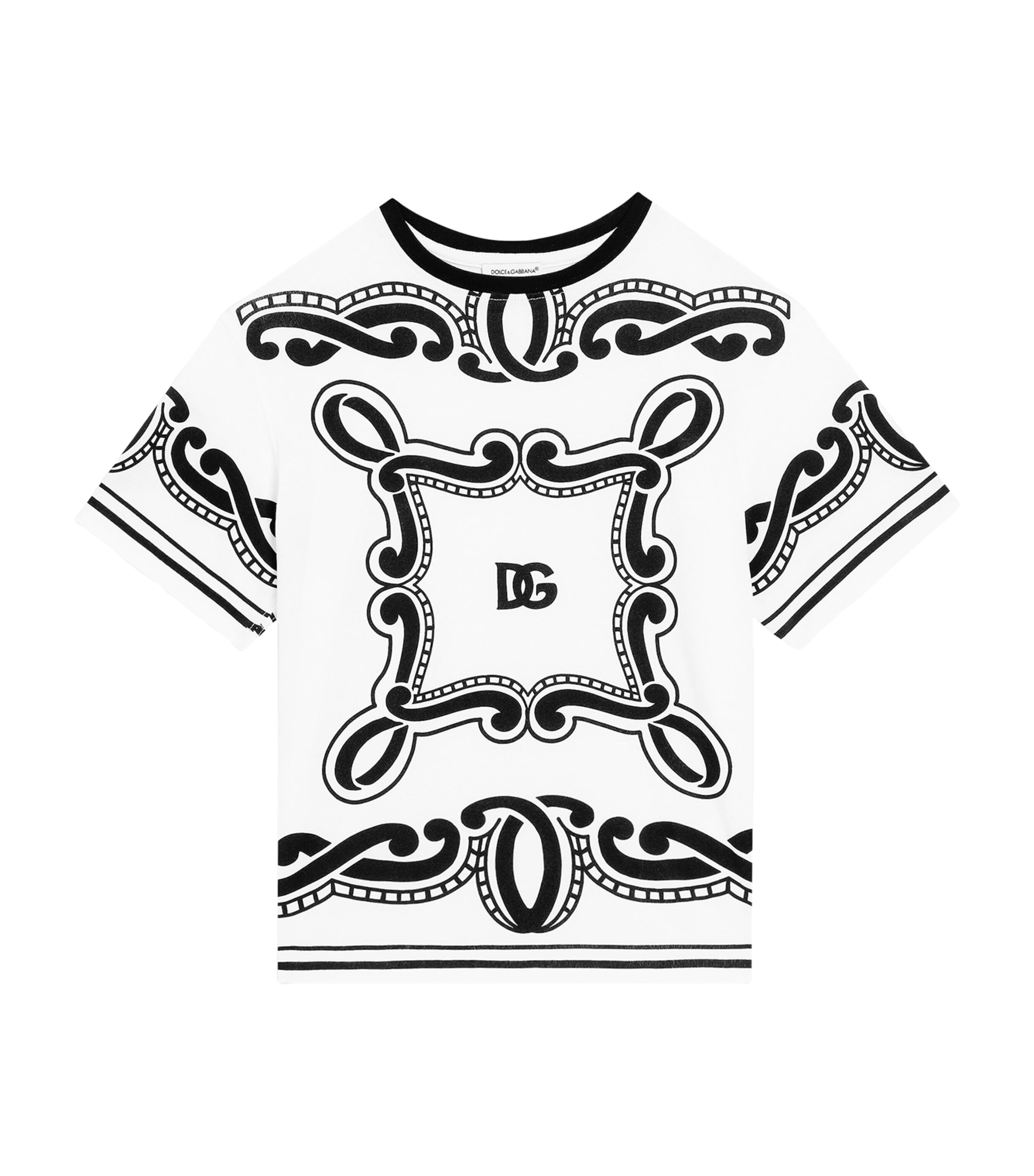 Dolce & Gabbana Kids Cotton Bandana Print T-Shirt (8-12+ Years) | Holiday Shop | Boys Clothing | Tops & T-Shirts | Designers | Dolce & Gabbana