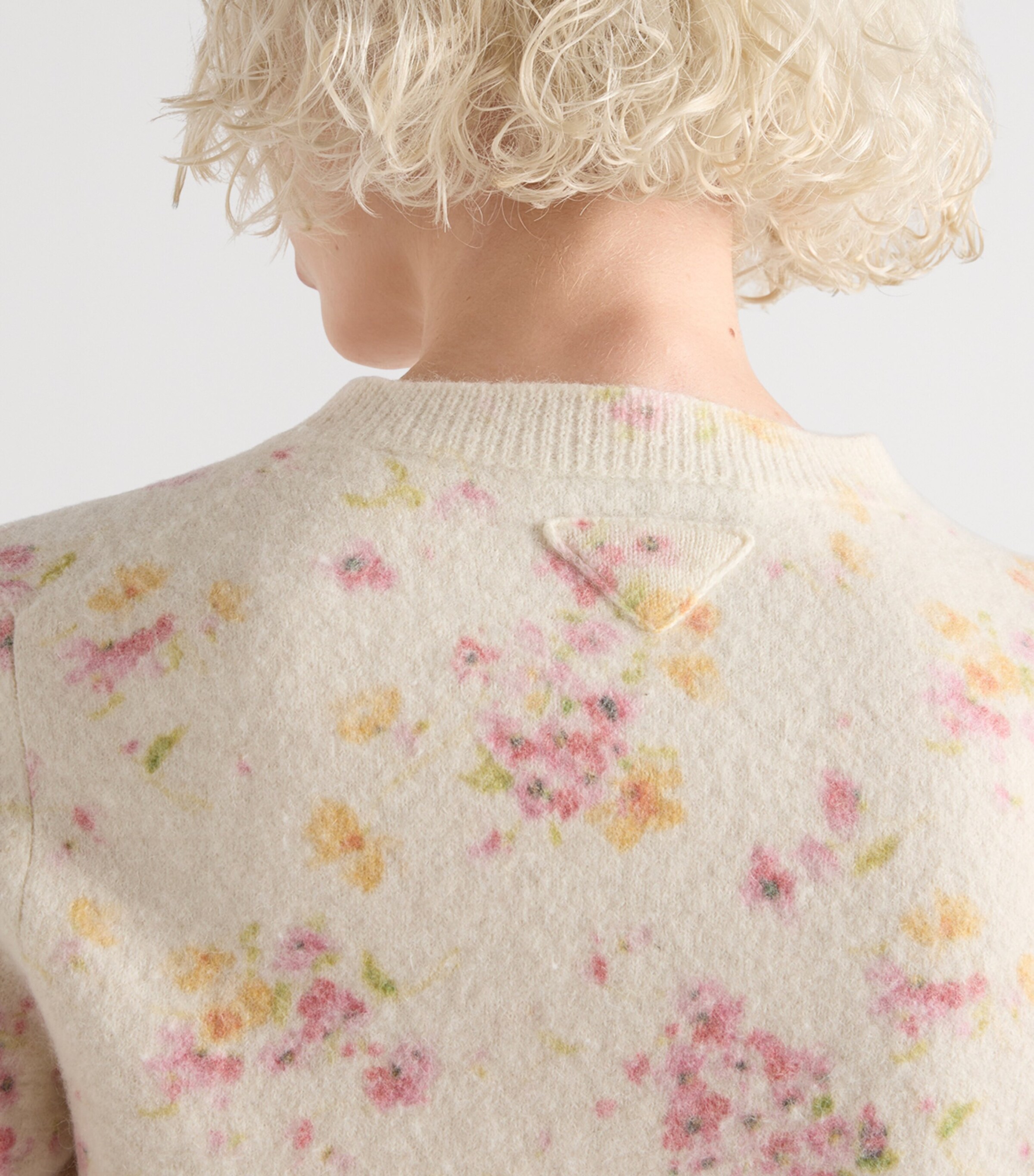 Prada Pink Wool-Blend Floral Cardigan | Harrods UK