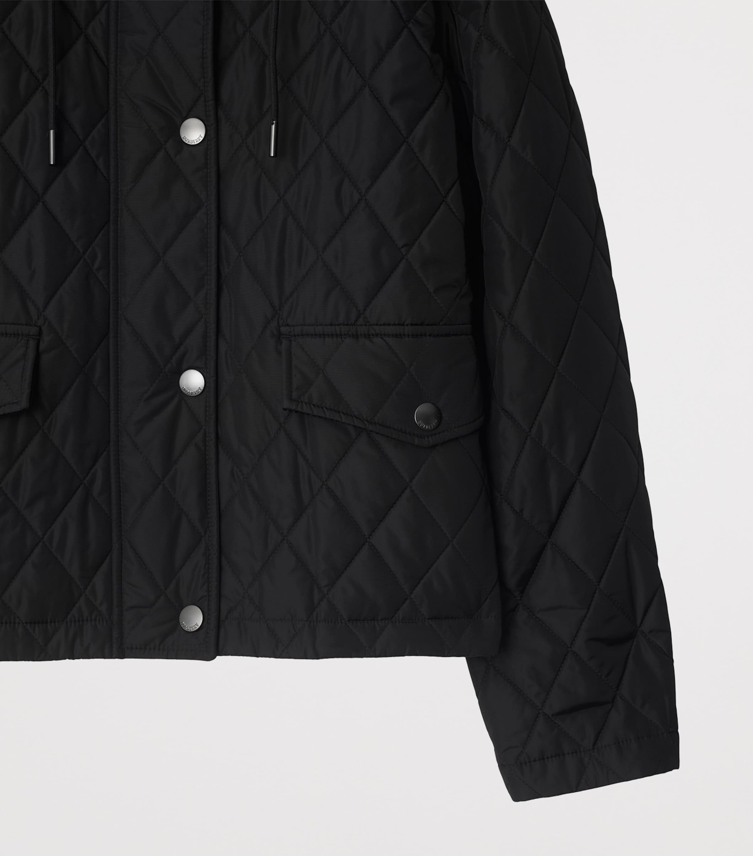 Burberry Womens Hooded Field Jacket Black Image 6