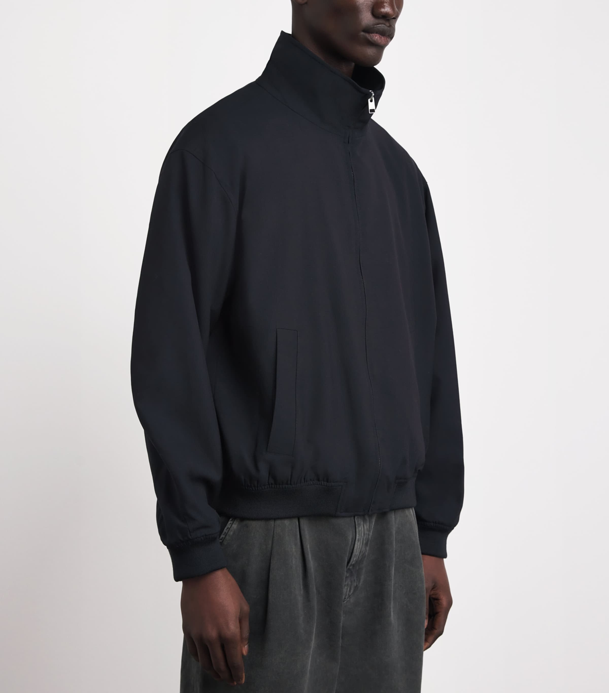 Wool Zip-Up Jacket DK NAVY Image 4
