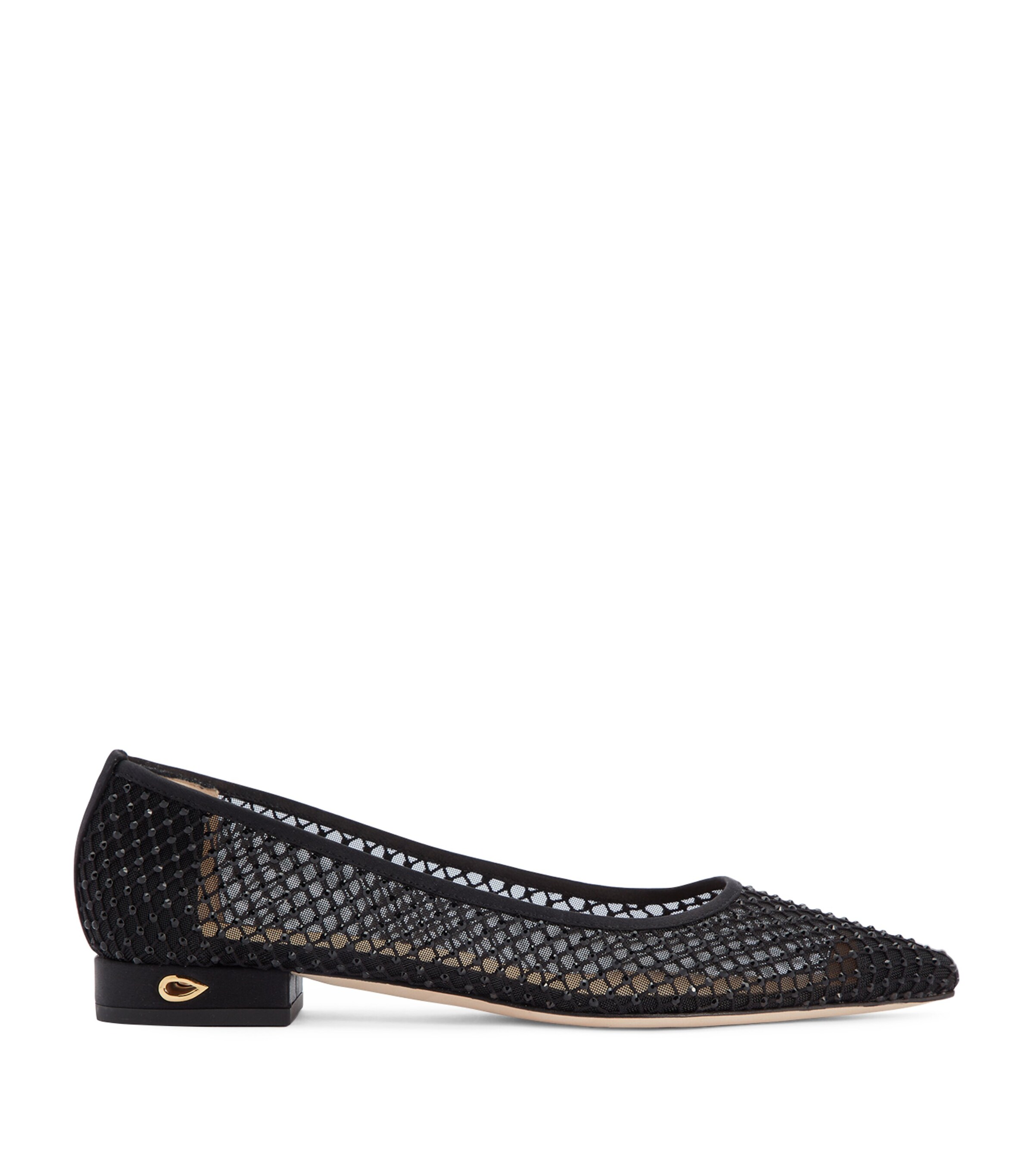 Jennifer Chamandi Crystal-Embellished Lorenzo Ballet Flats Black Image 2