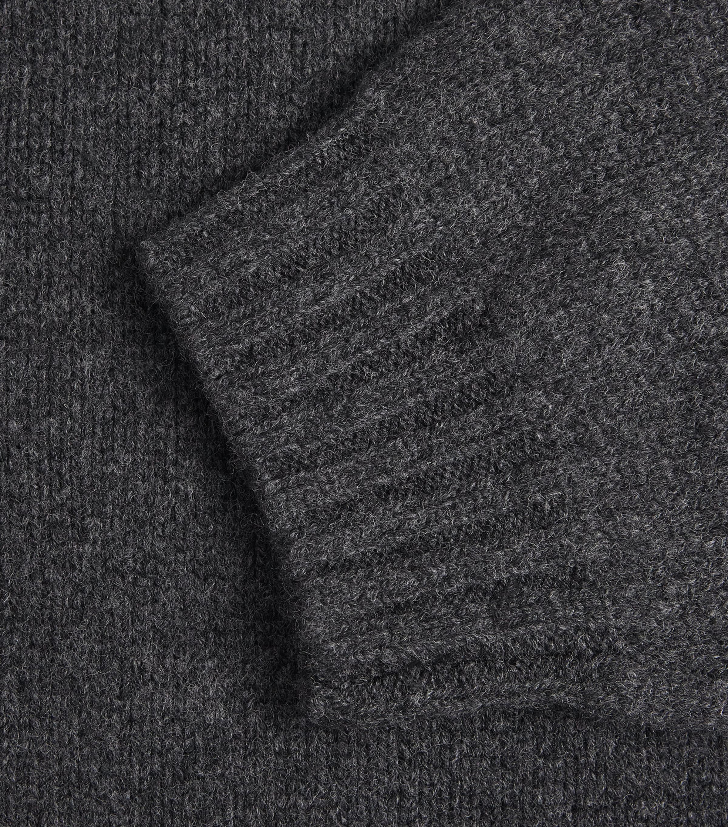 St. Agni Womens Merino Wool Belted Sweater Dark Chrcoal Melange Image 6