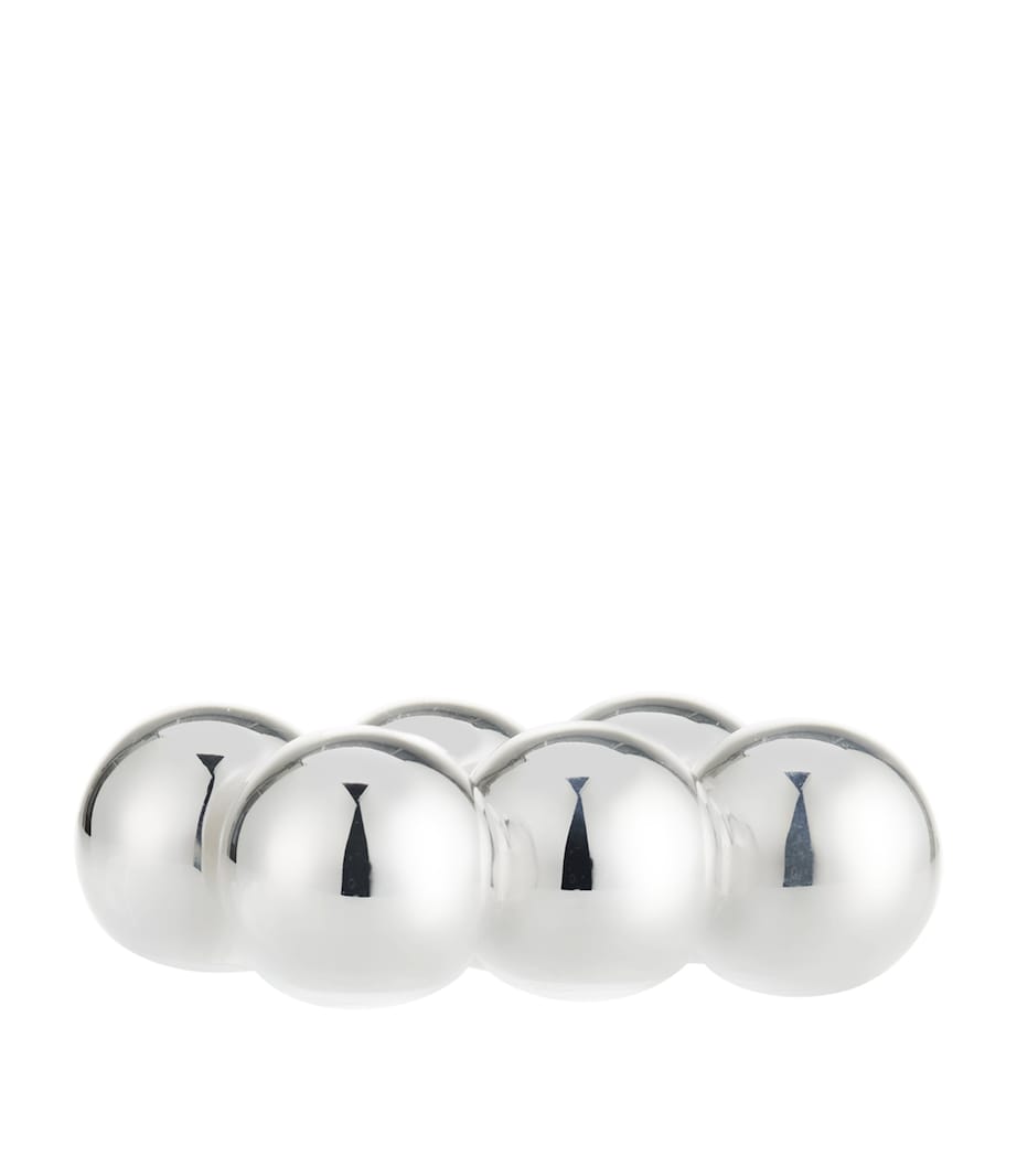 Set of 2 Silver-Plated Perles Place Card Holders SILVER Image 2