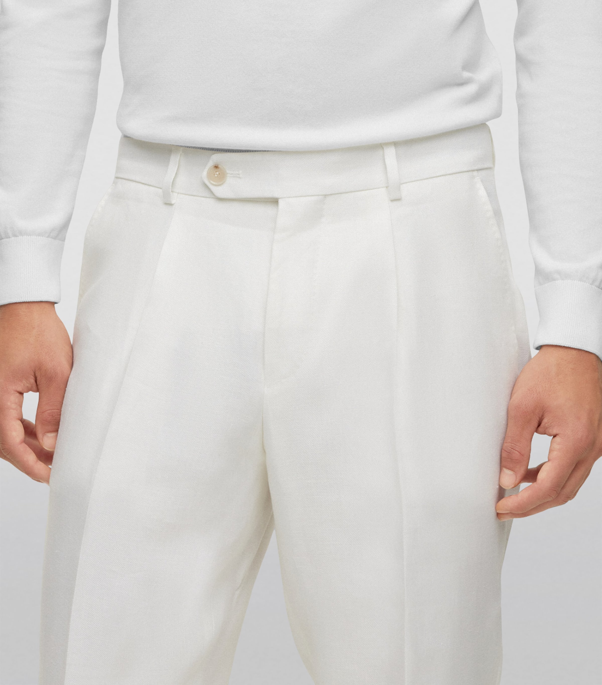 Linen Tailored Trousers 100 Image 5