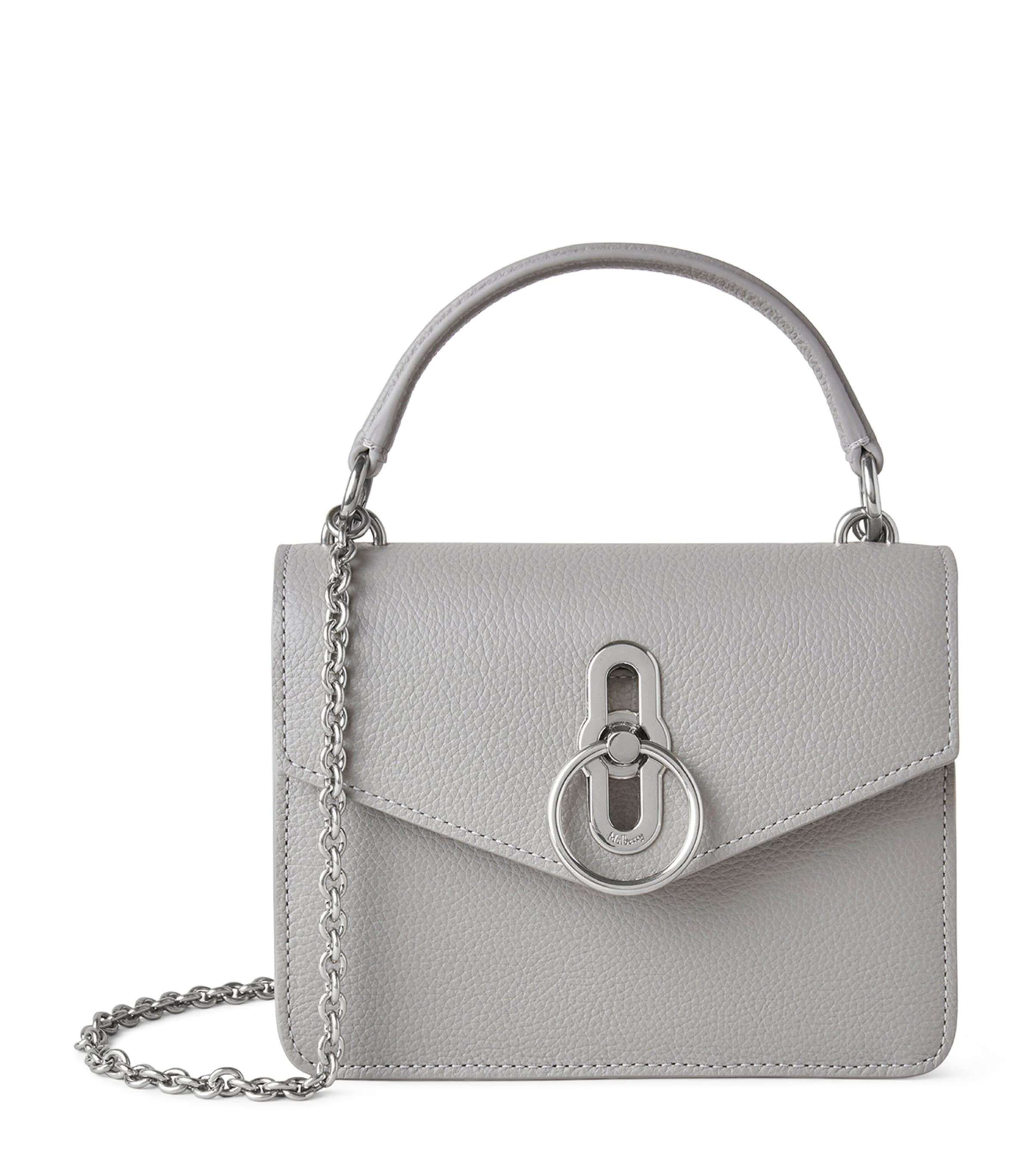 Shop Mulberry Small Leather Amberley Cross-body Bag In Grey