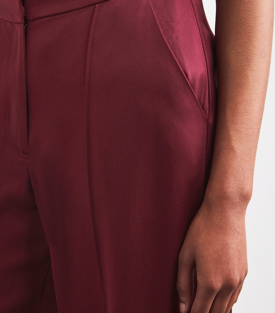 Satin Wide-Leg Kyra Trousers OXBLOOD Image 6