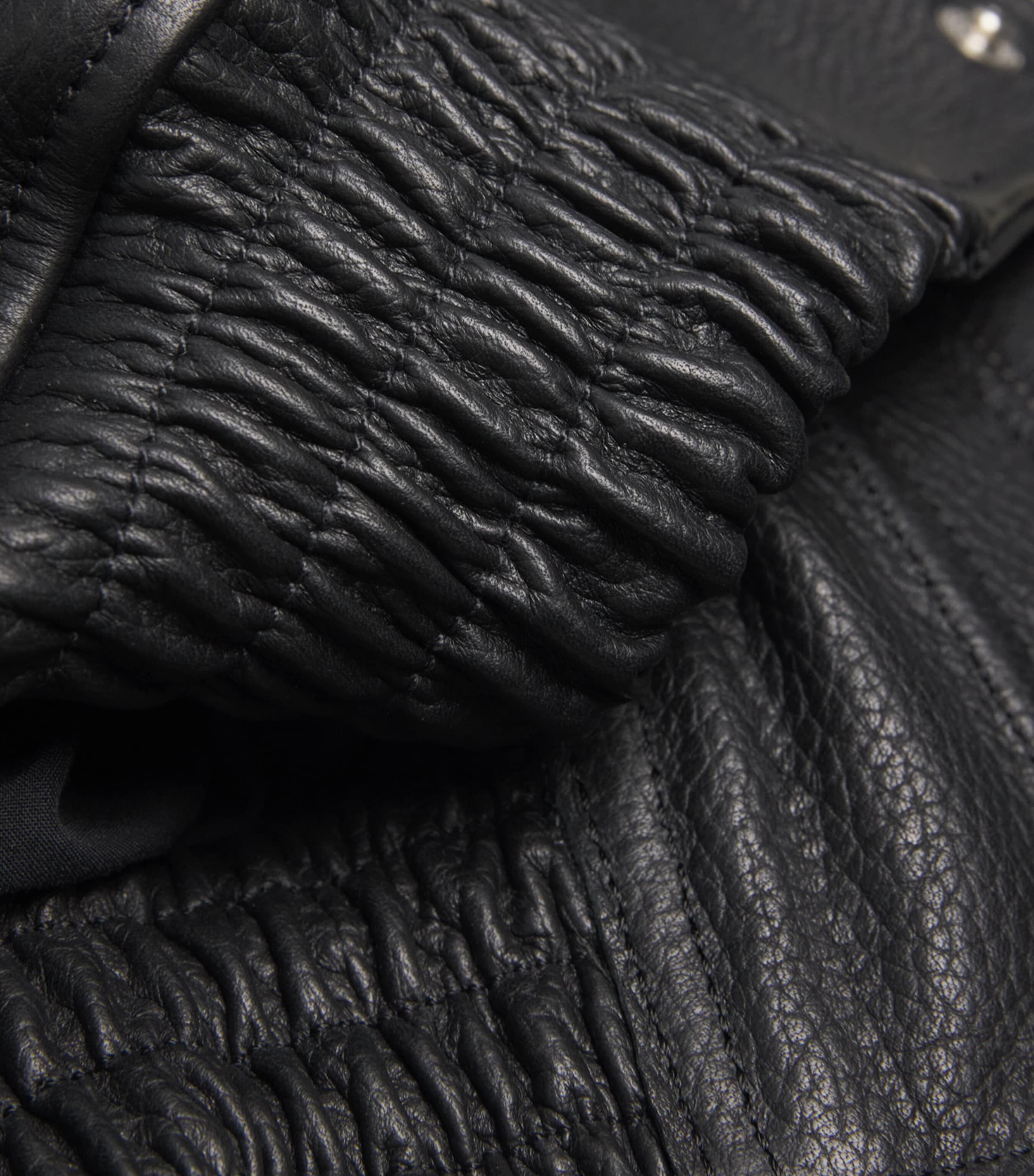 Arma Mens Bari Leather Jacket Black Image 7