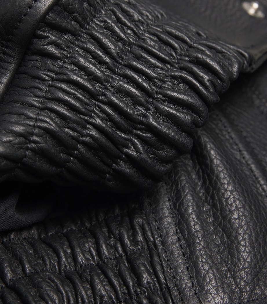 Arma Mens Bari Leather Jacket Black Image 7