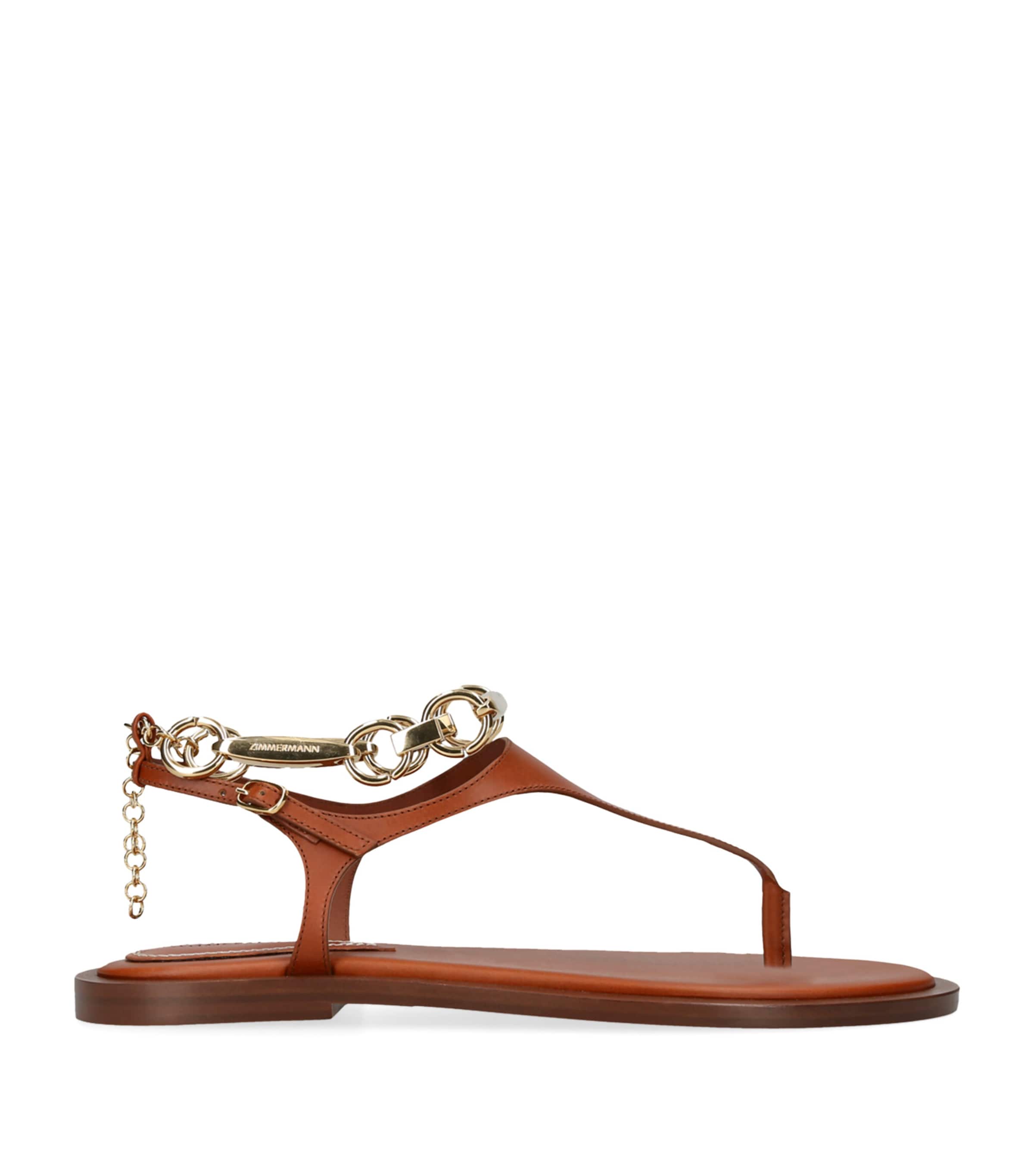 Zimmermann Leather Wild Sandals In Brown