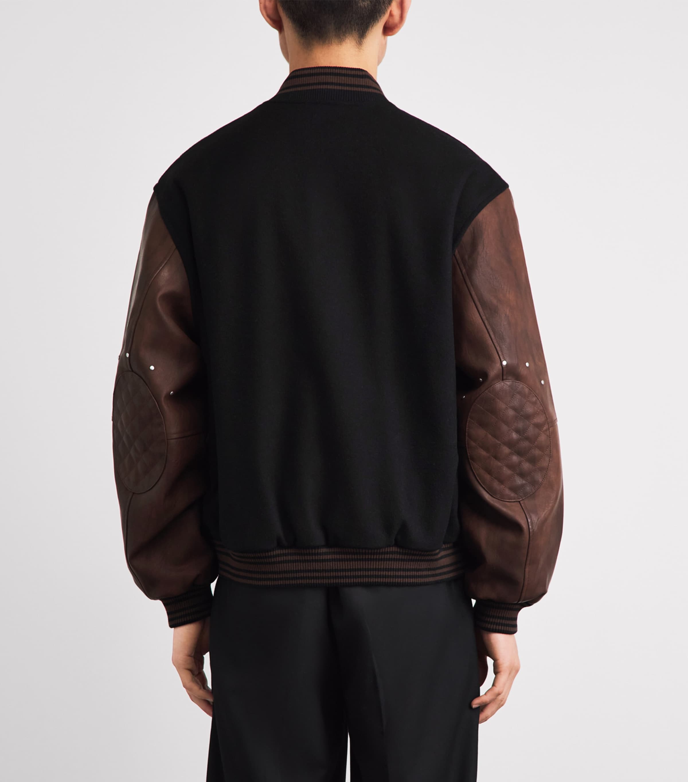 Wool-Blend Bomber Jacket JET BLACK Image 5