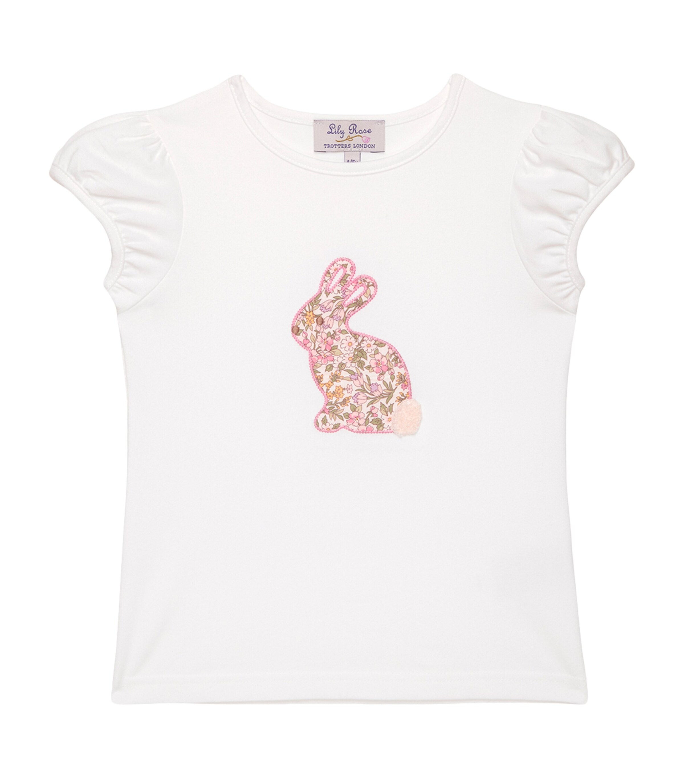 Trotters Cotton-Blend Liberty Print T-Shirt (2-5 Years) White/pink Nazanin Image 1