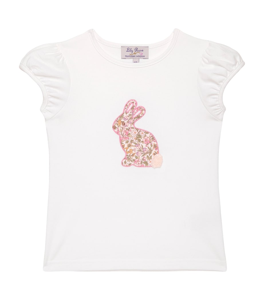 Trotters Cotton-Blend Liberty Print T-Shirt (2-5 Years) White/pink Nazanin Image 1