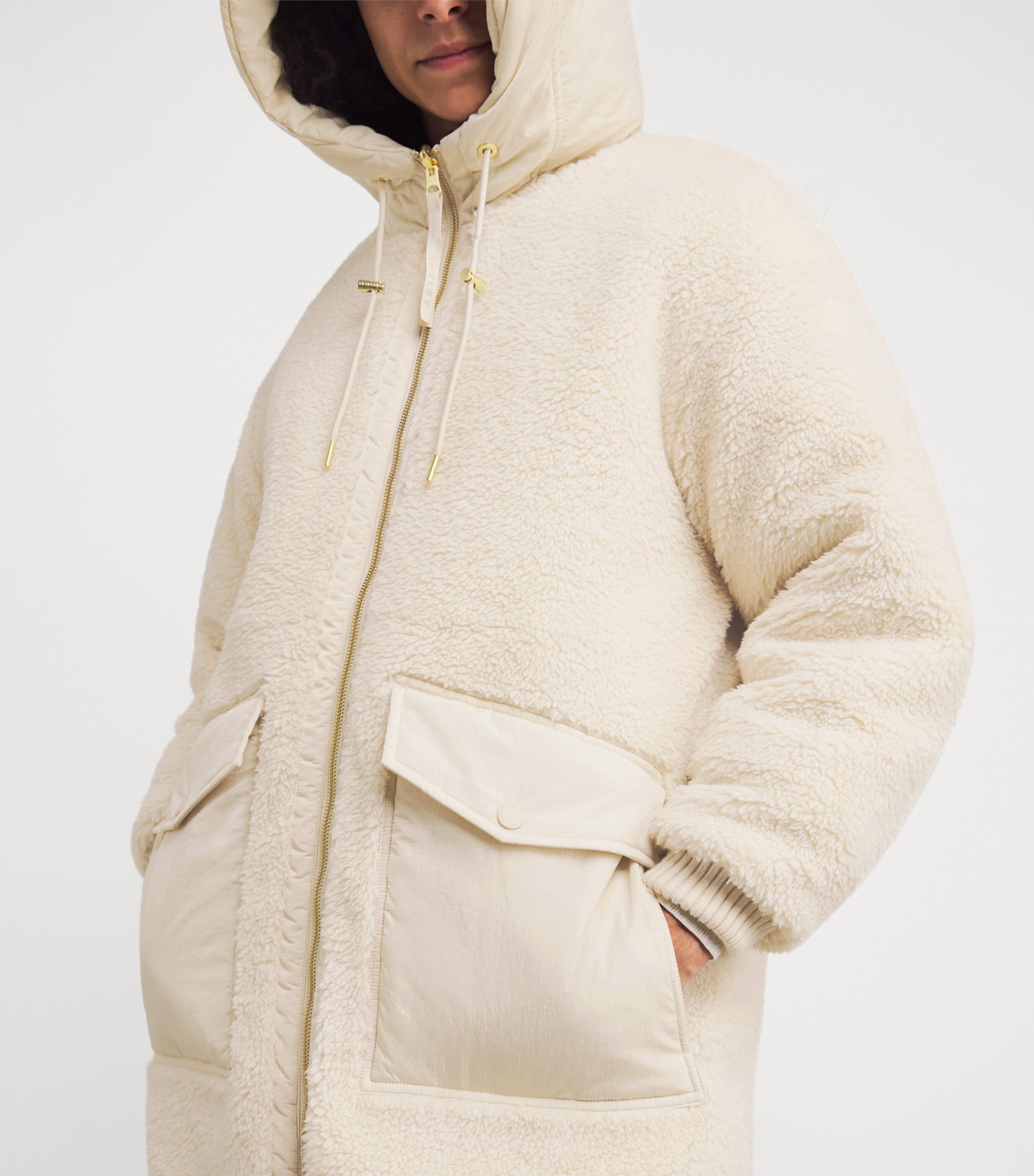 Hooded Reversible Cyrus Coat SANDSHELL Image 7