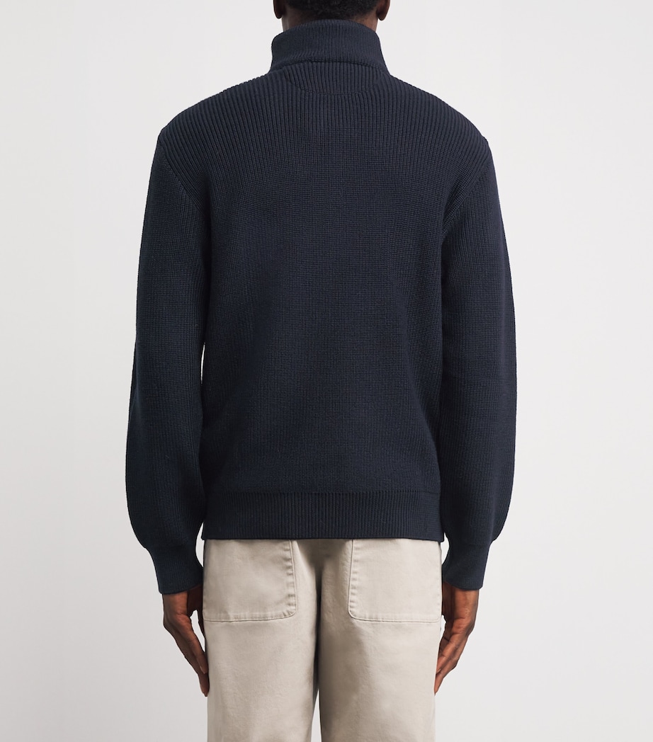 Wool-Blend High-Neck Sweater 50BLUE Image 4