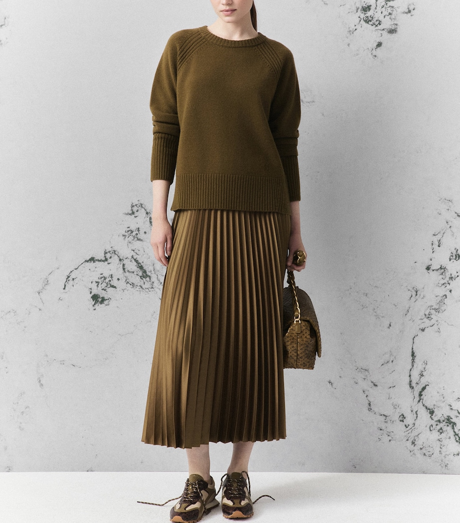 Marella Womens Wool Sweater Oil Green Image 2