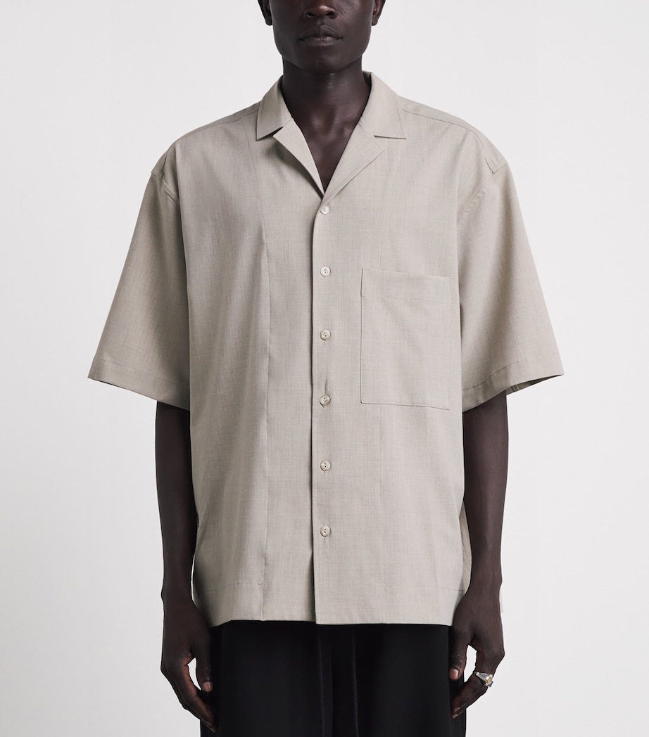 Song For The Mute Mens Oversized Short-Sleeve Shirt Chalk Image 4