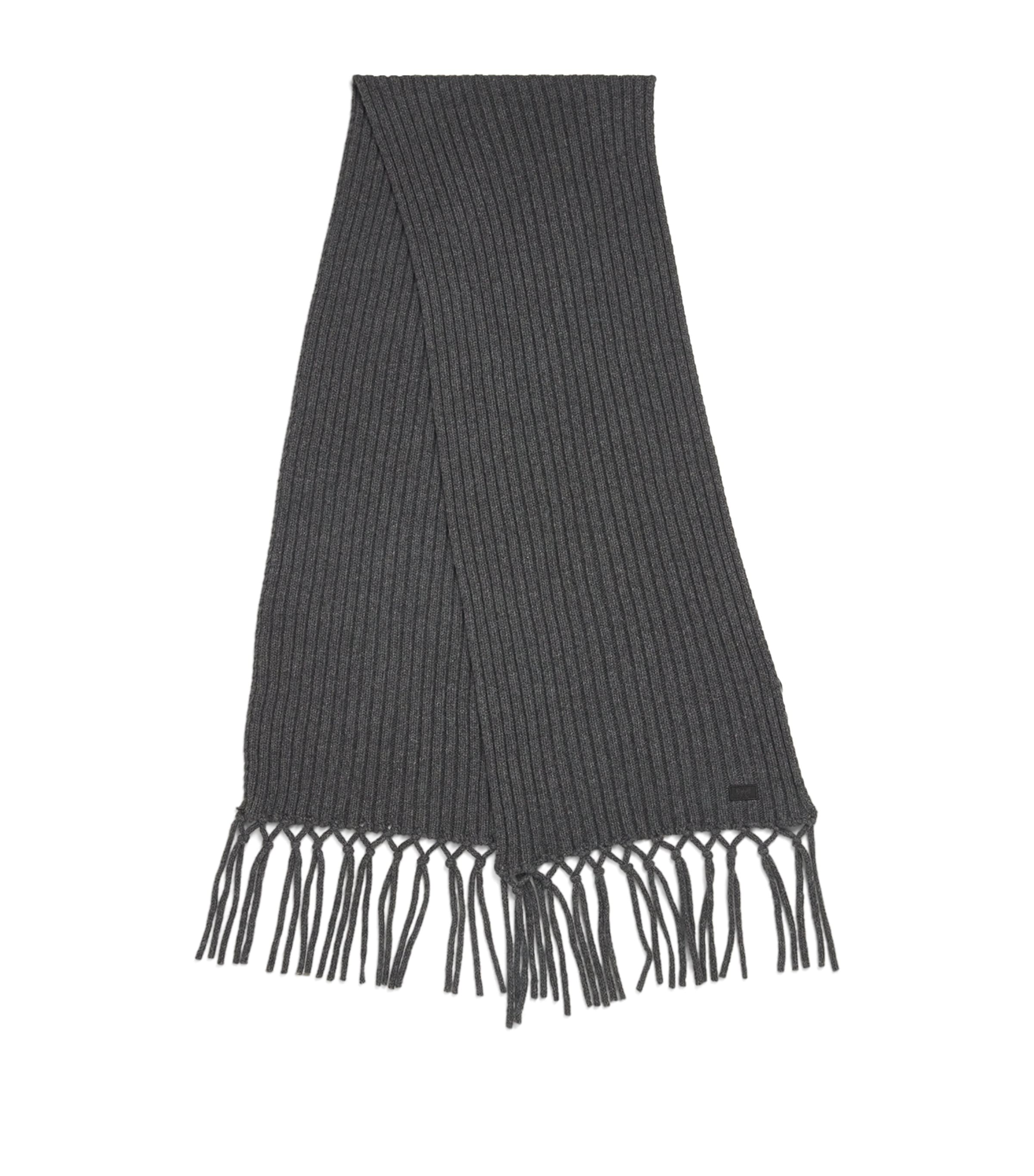 WEEKEND MAX MARA VIRGIN WOOL RIB-KNIT SCARF 