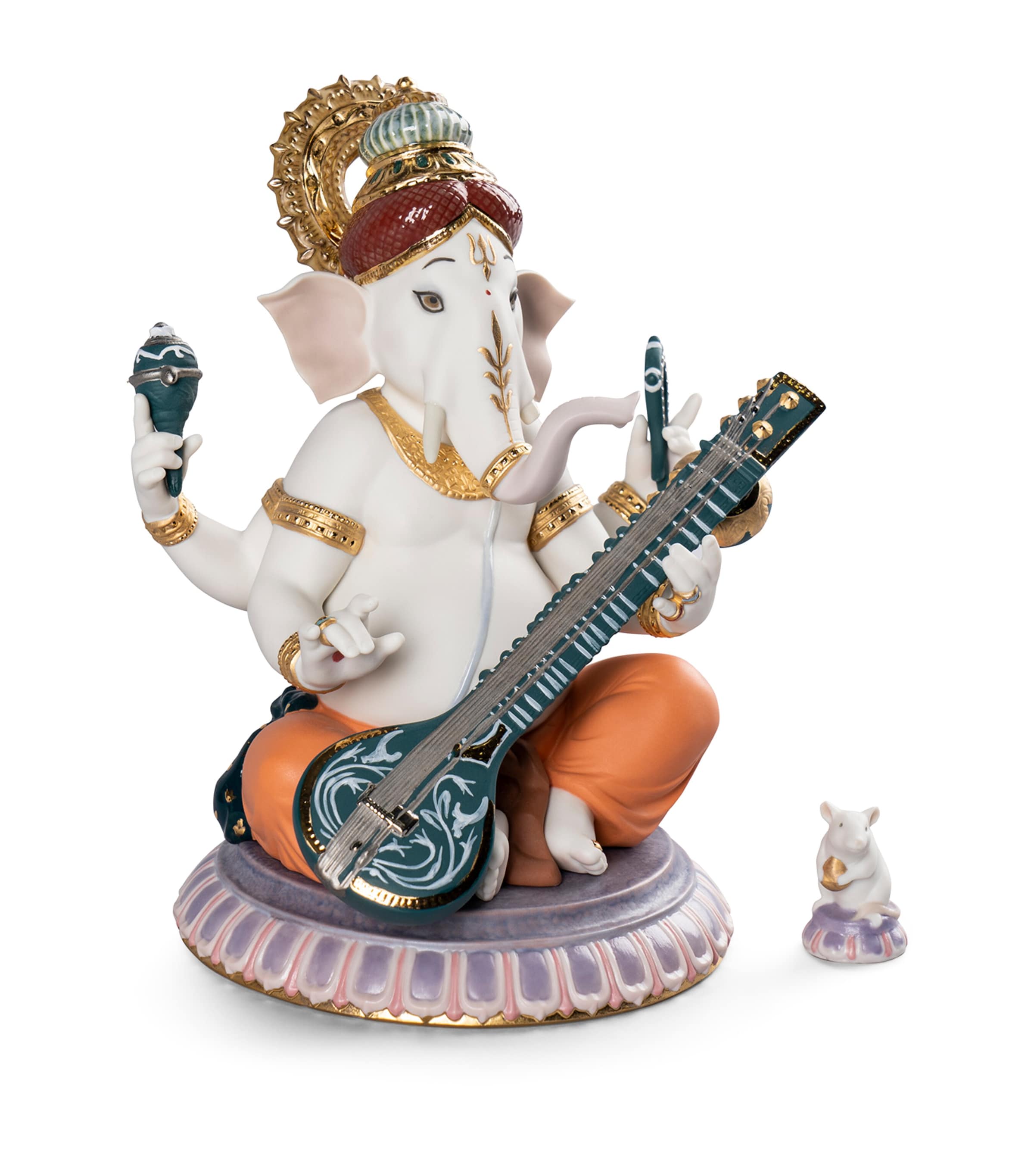 Lladró Veena Ganesha Figurine Image 3