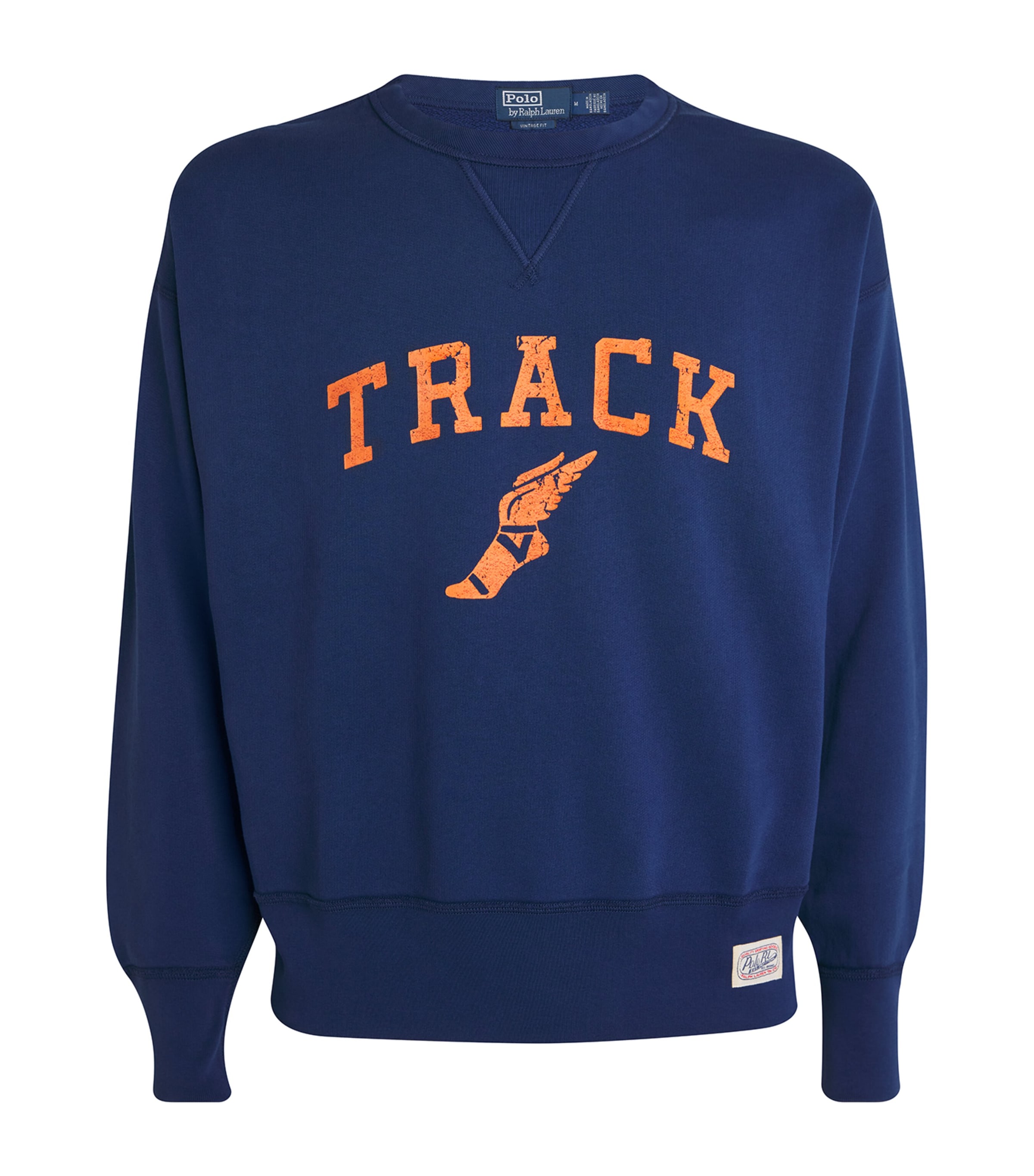 Polo Ralph Lauren Cotton Track Sweatshirt In Blue