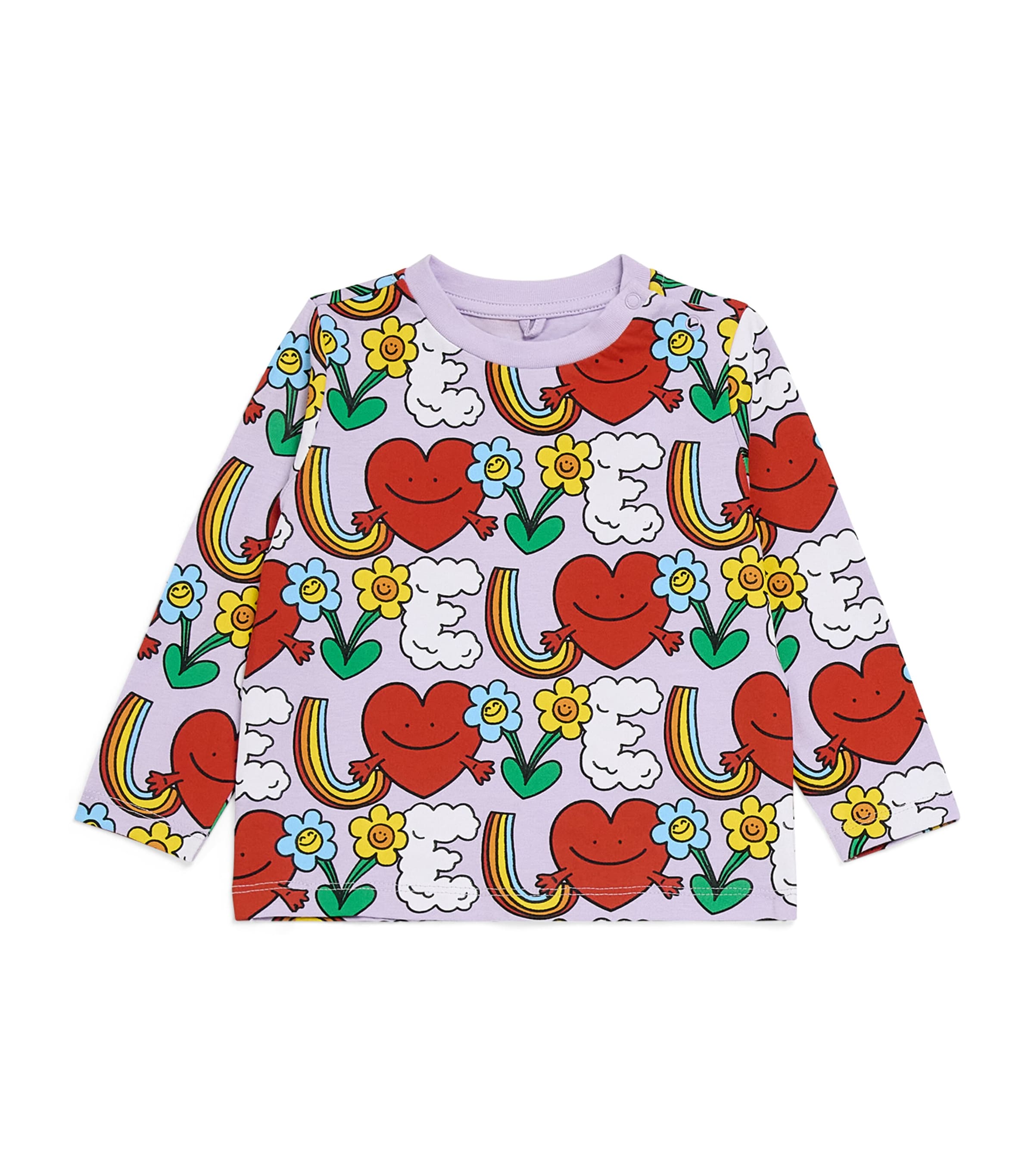 Stella Mccartney Cotton Printed T-shirt In Green